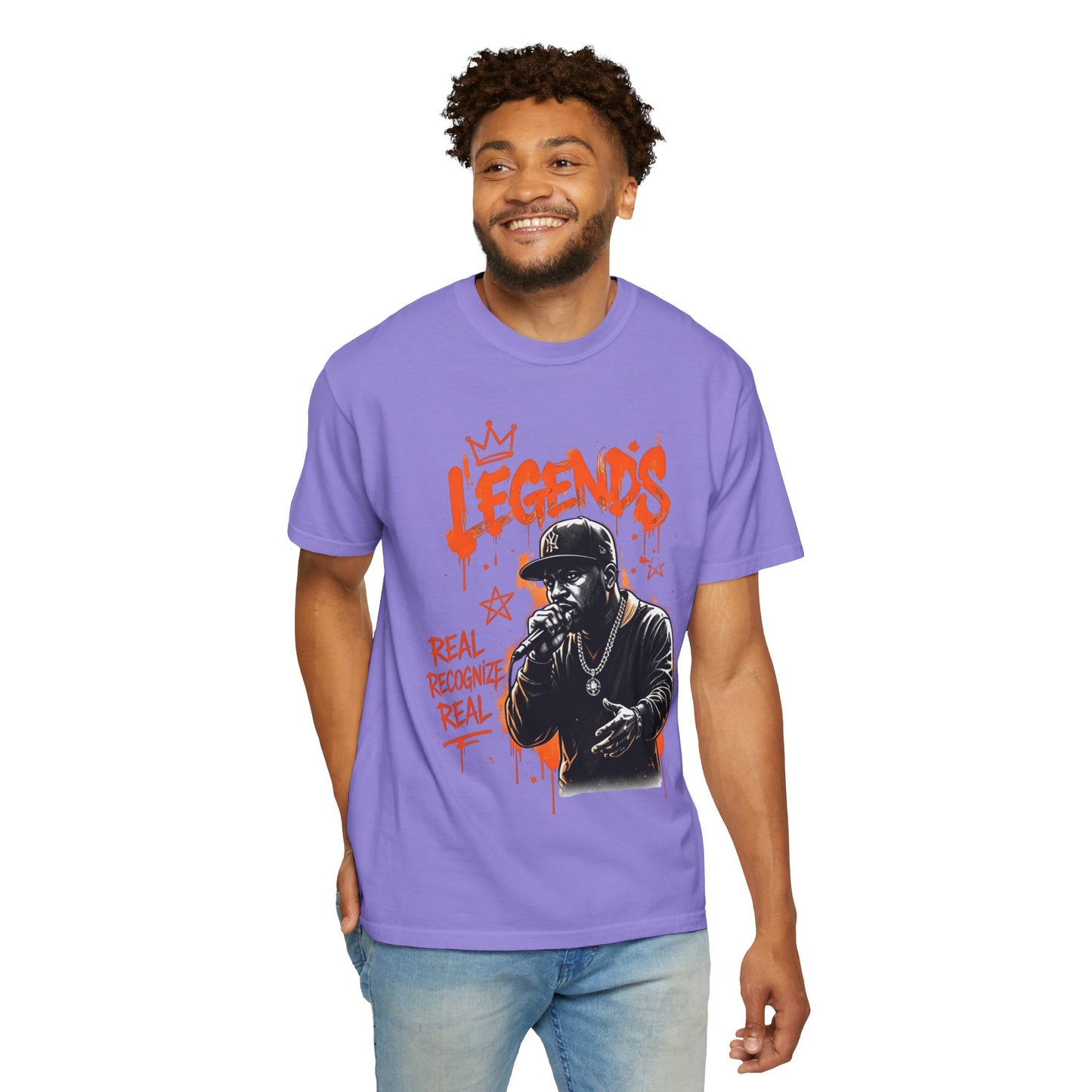Legend’s Rapper Graphic T-Shirt — “Real Recognize Real” Streetwear Tee