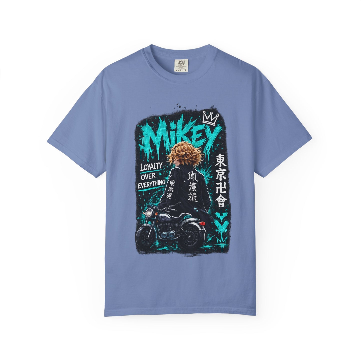 Mikey Motorcycle Graphic T-Shirt — "Loyalty Over Everything" Anime Streetwear