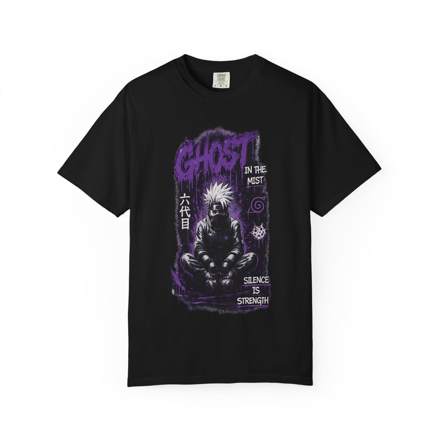 Ghost in the Mist Graphic T-Shirt — "Silence is Strength" Anime Tee