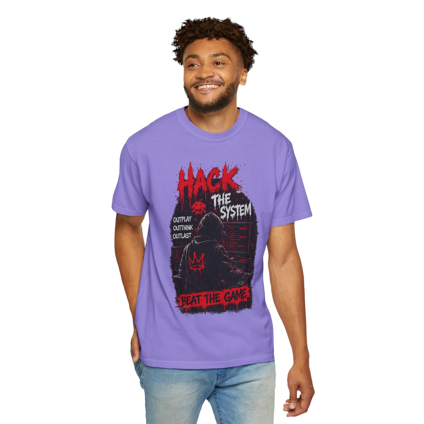 Hack the System T-Shirt — Beat the Game Hacker Graphic Tee