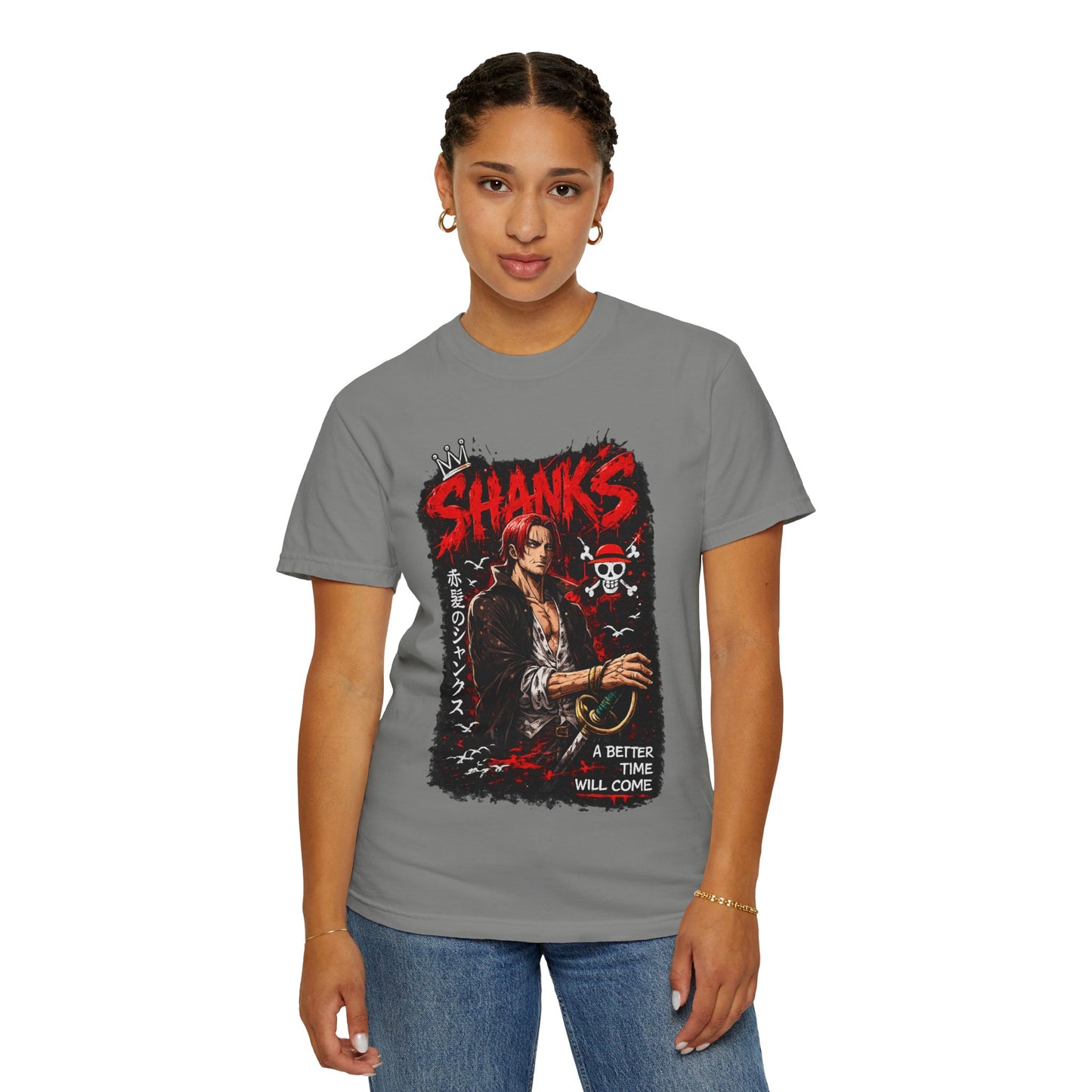 Shanks Anime Pirate Graphic T-Shirt — "A Better Time Will Come"