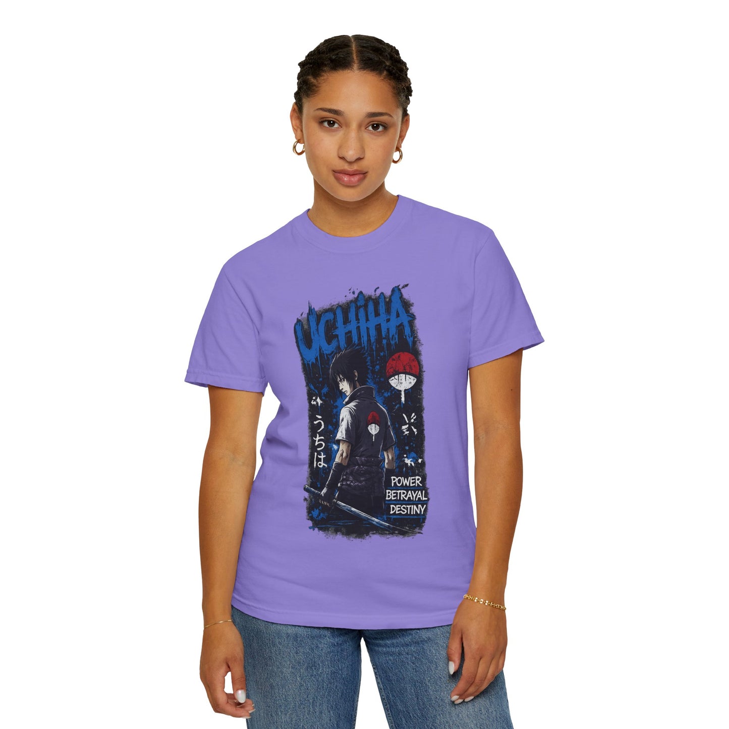 Uchiha Clan Graphic T-Shirt — Anime Sasuke Poster Design