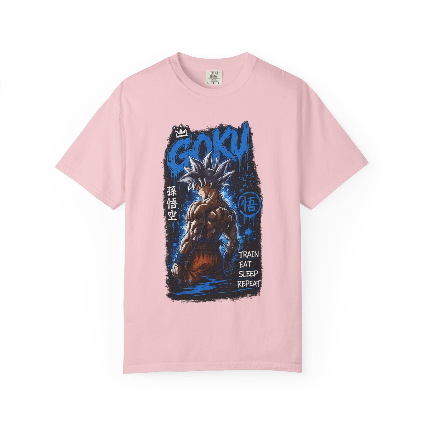 Goku Graphic T-Shirt — "Train Eat Sleep Repeat" Anime Tee