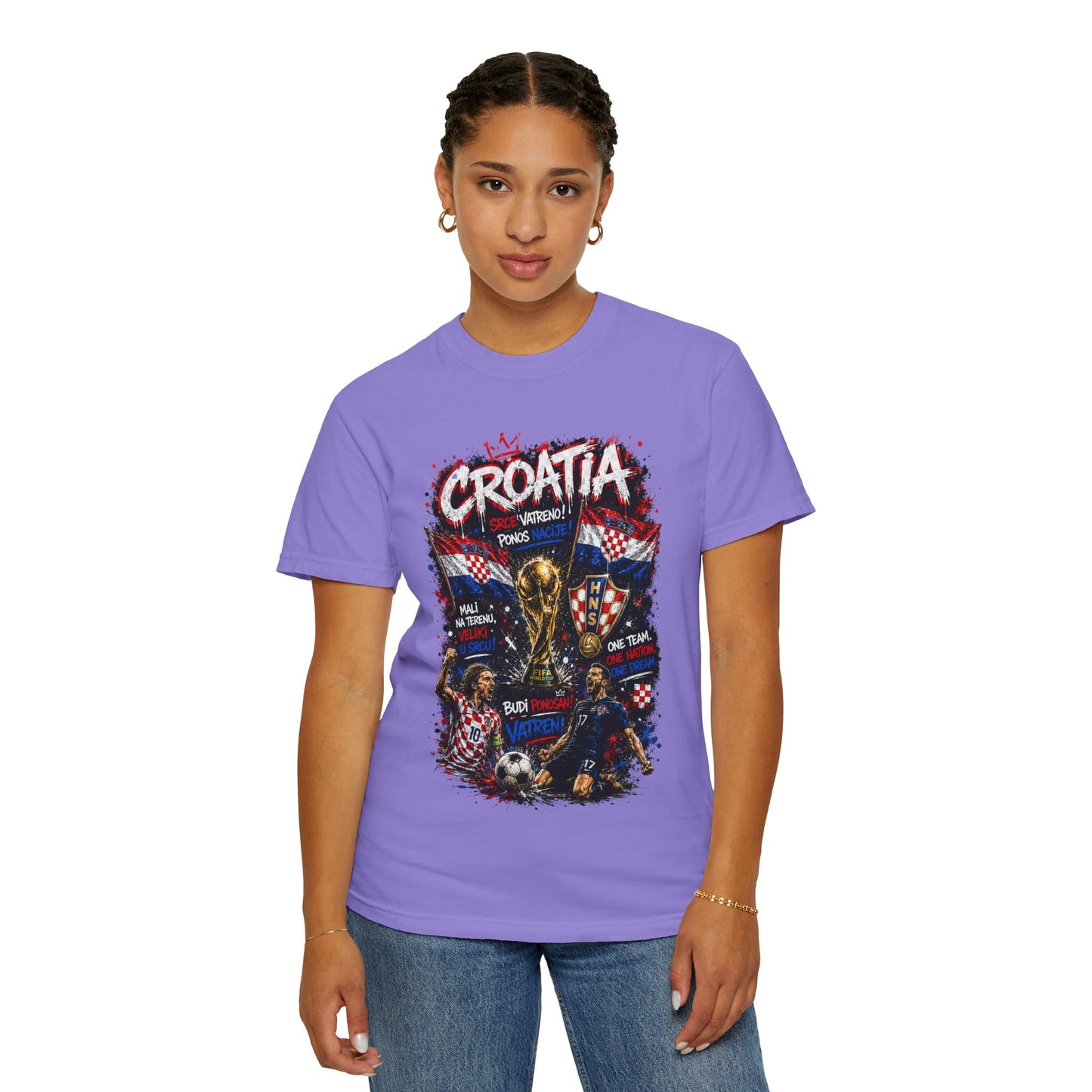 Croatia World Cup Trophy Soccer T-Shirt | Croatian Flag Football Tee