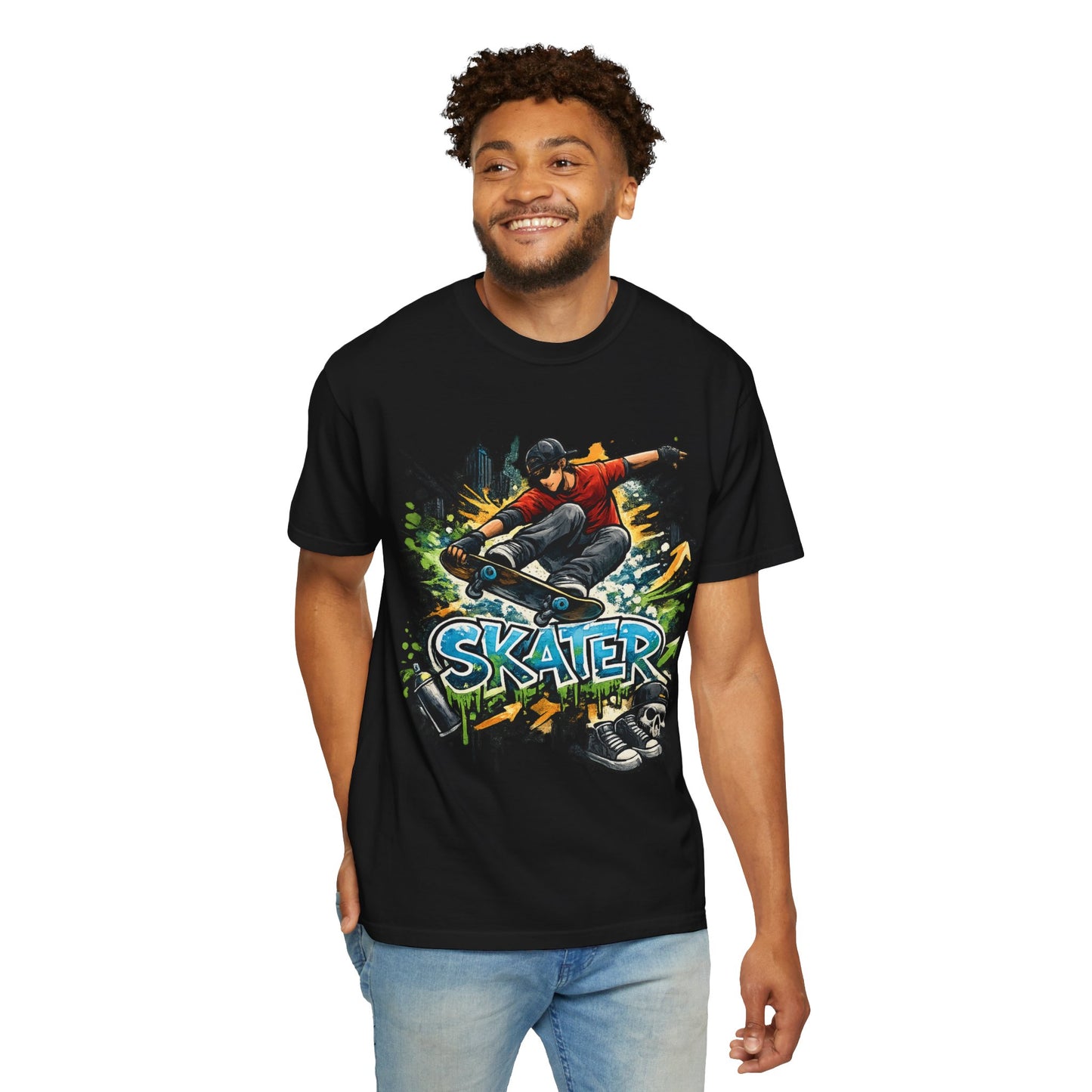 Skater Graphic T-Shirt — Urban Skateboarder Street Art Tee