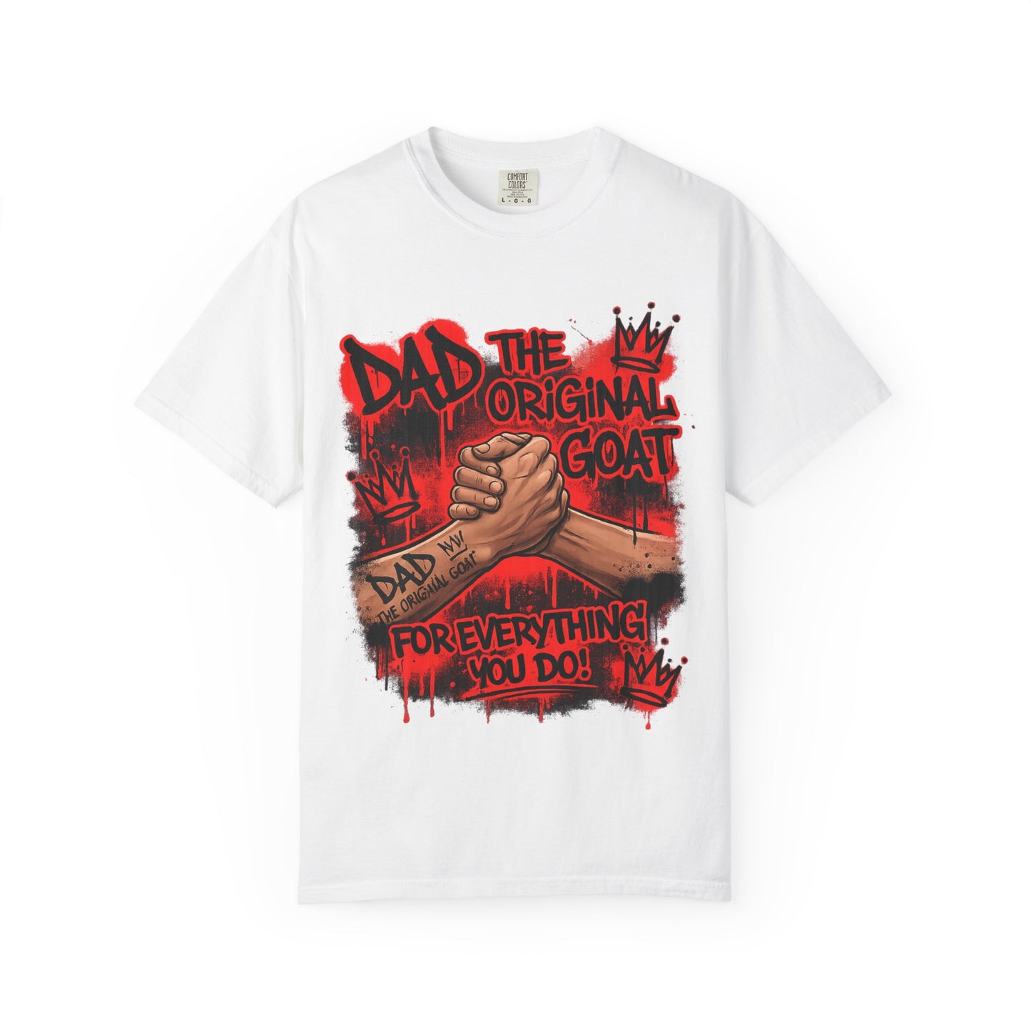 The Original GOAT Dad T-Shirt | Arm Wrestle Graphic Fathers Day Shirt