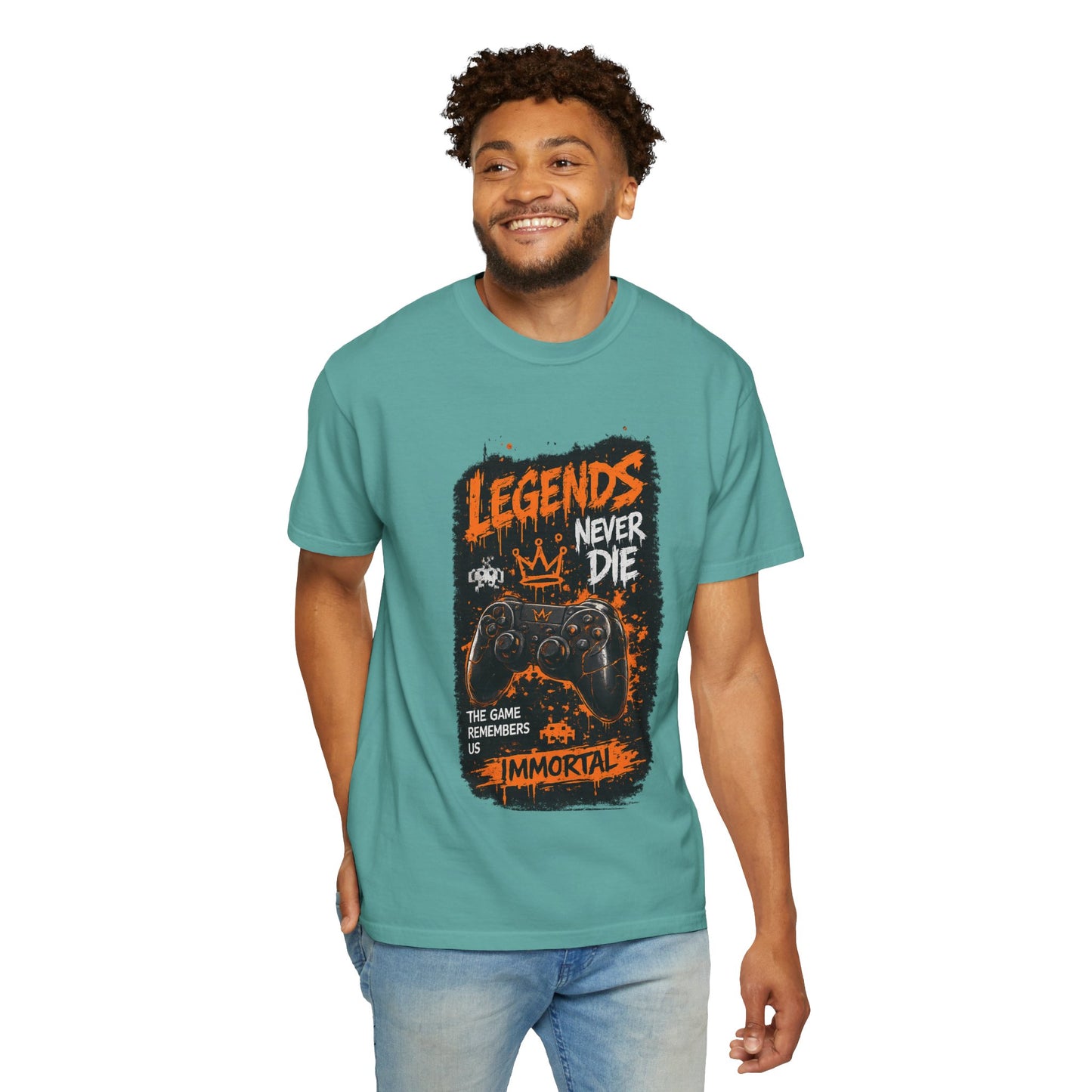 Legends Never Die Gamer T-Shirt – Immortal Video Game Controller Tee