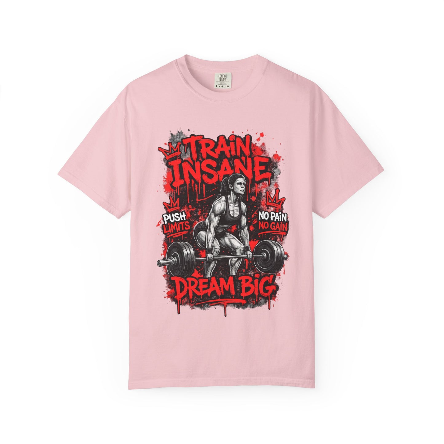 Train Insane Dream Big Gym T-Shirt — Motivational Weightlifting Tee