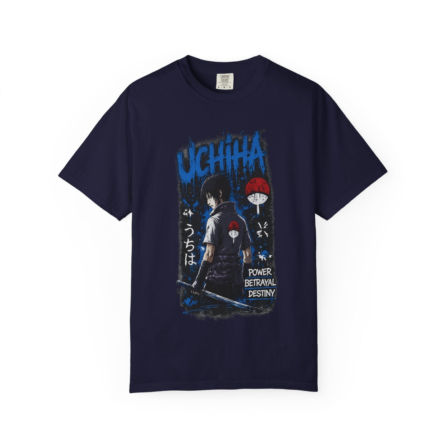 Uchiha Clan Graphic T-Shirt — Anime Sasuke Poster Design