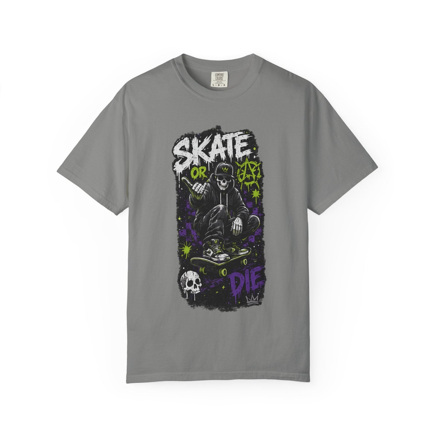 Skate or Die Graphic T‑Shirt — Grim Reaper Skateboard Tee