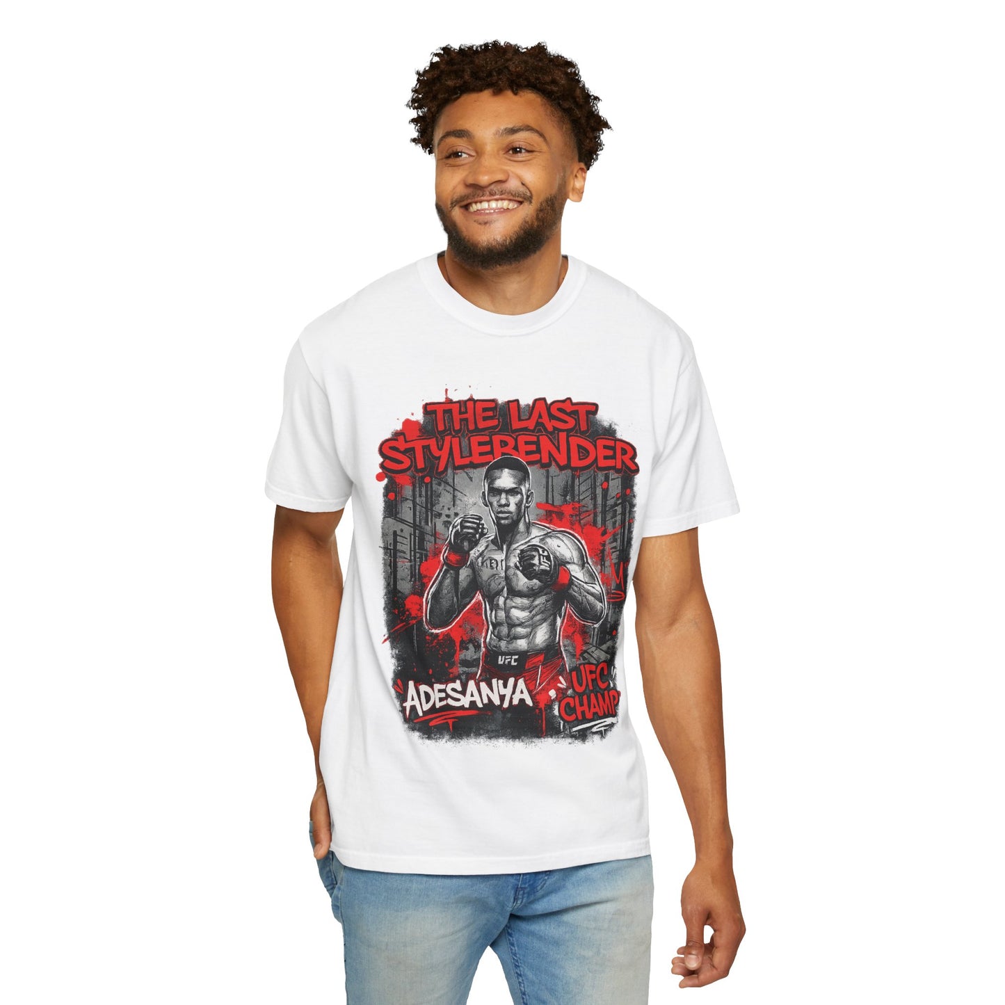 Adesanya 'The Last Stylerender' UFC Champ Graphic T-Shirt