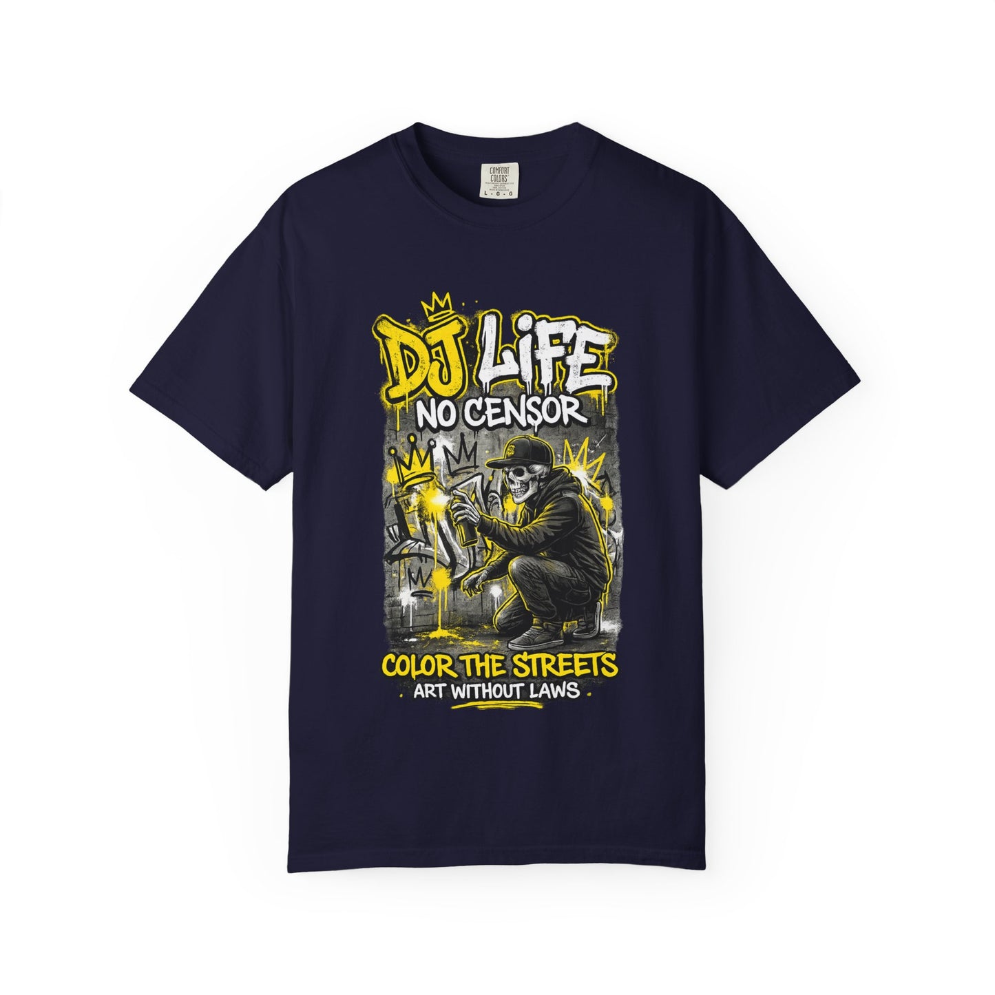 DJ Life No Censor Graphic T-Shirt — Street Art Gorilla "Color the Streets" Tee