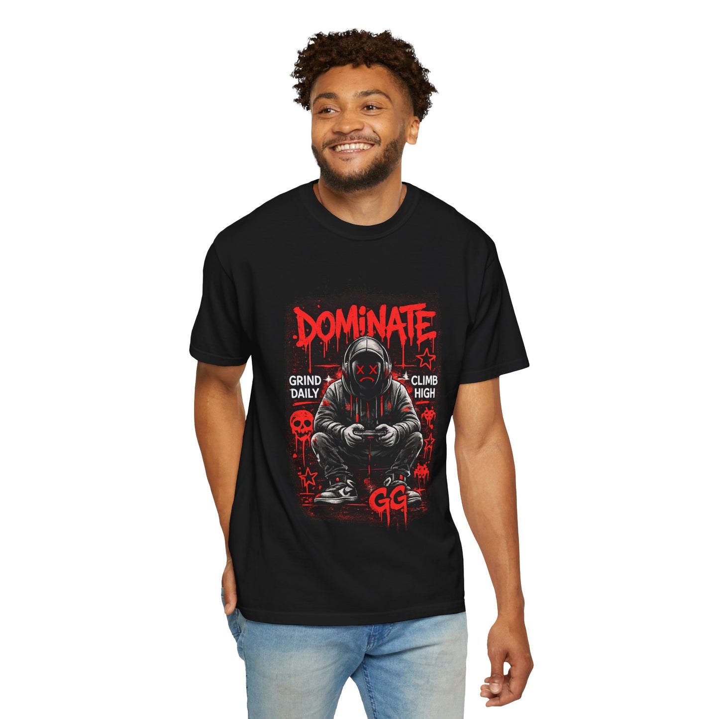 Dominate Gamer Hoodie Graphic T-Shirt | Gaming Streetwear Tee