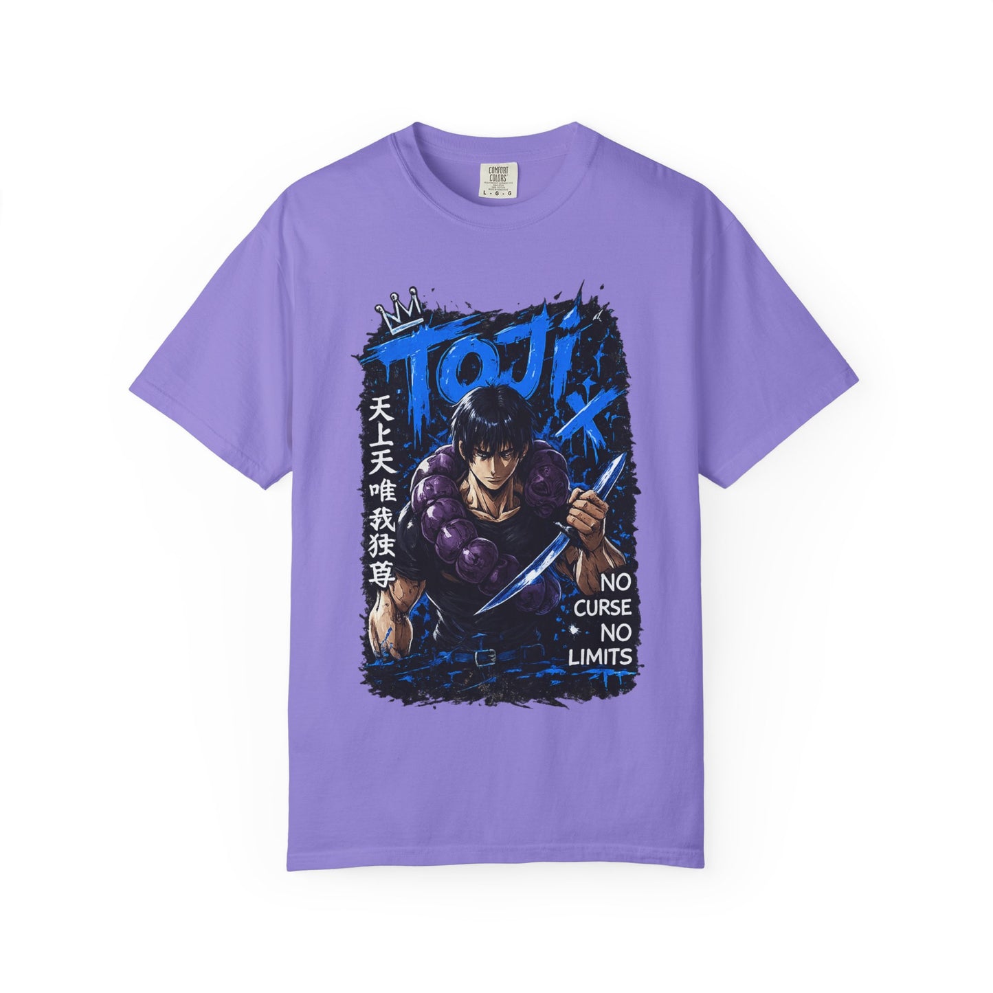 Toji Swordfighter Anime T-Shirt — 'No Curse, No Limits' Graphic Tee