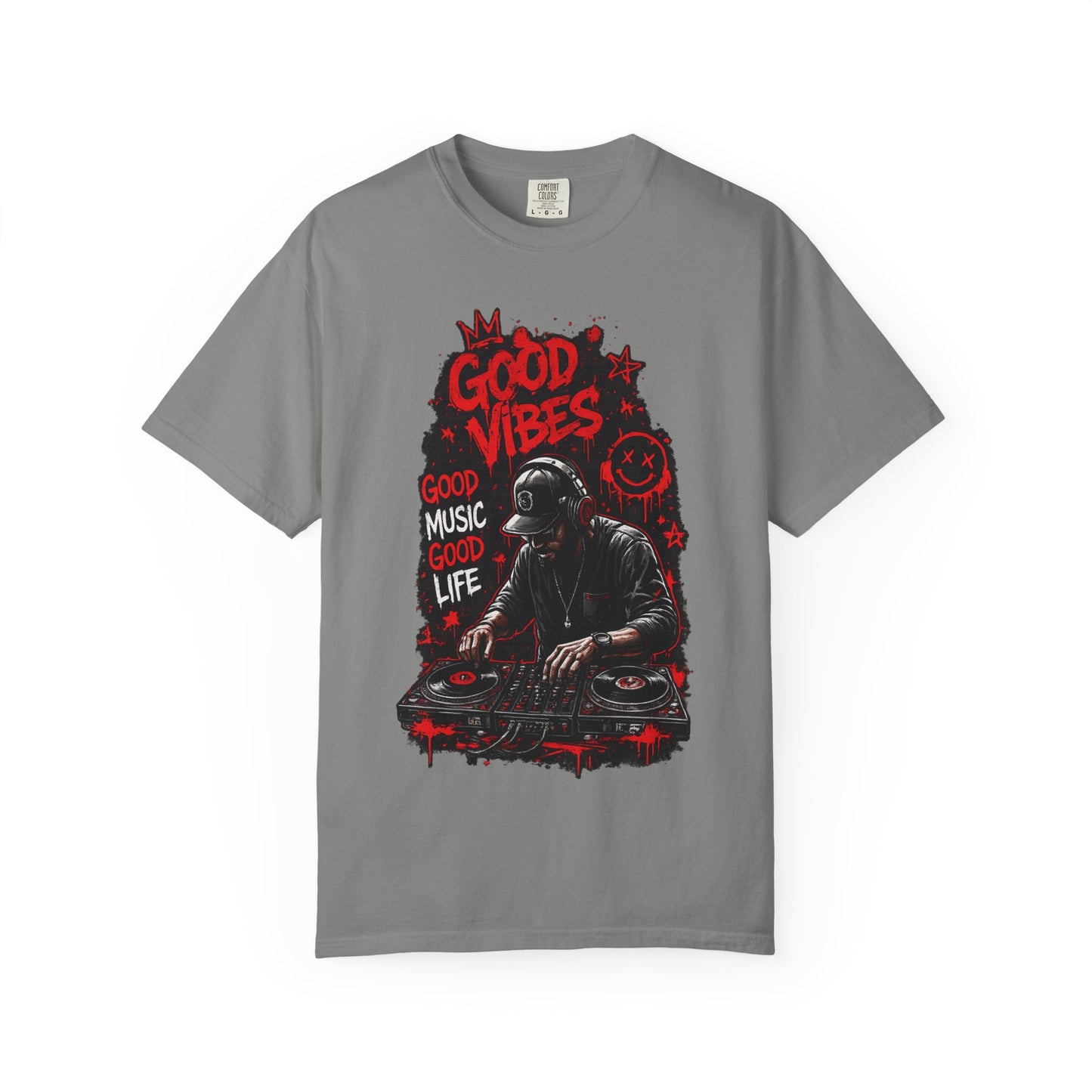 Good Vibes DJ T-Shirt — 'Good Music Good Life' Graphic Tee