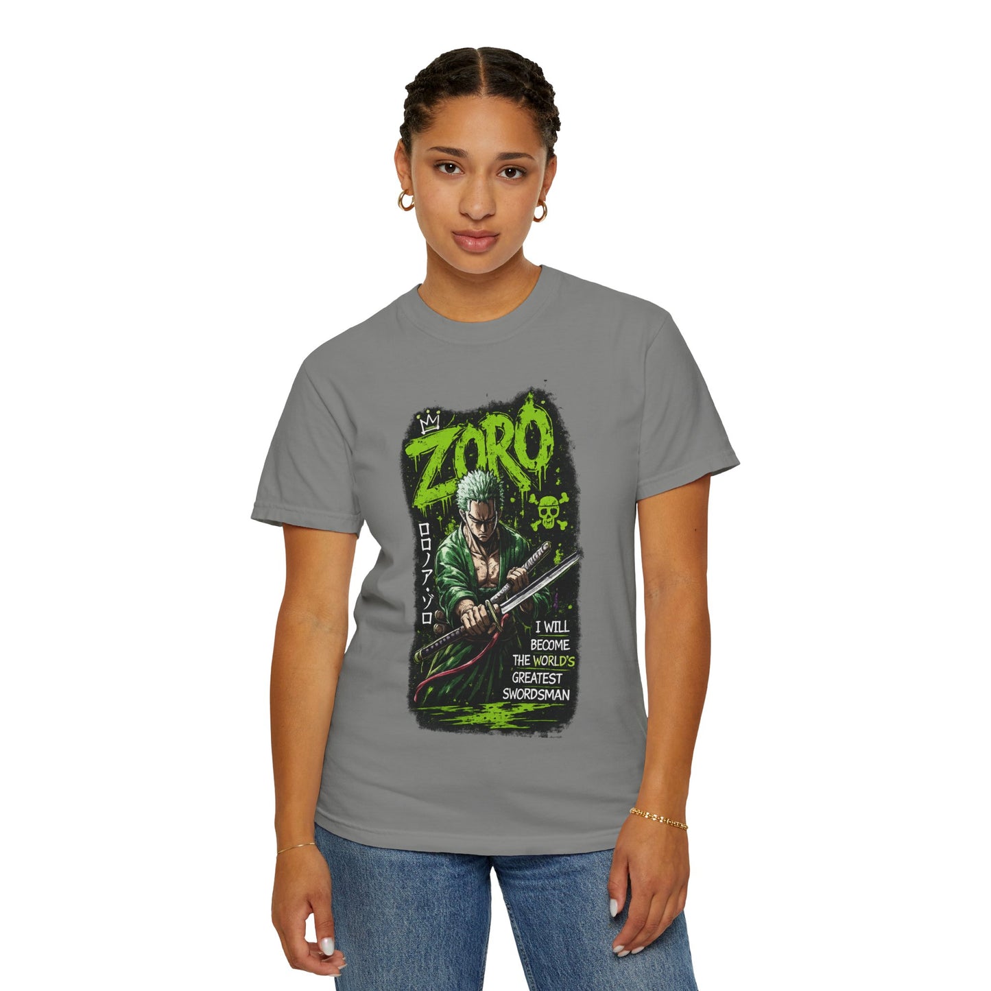 Zoro Graphic T-Shirt — 'I Will Become The World's Greatest Swordsman' Anime Tee