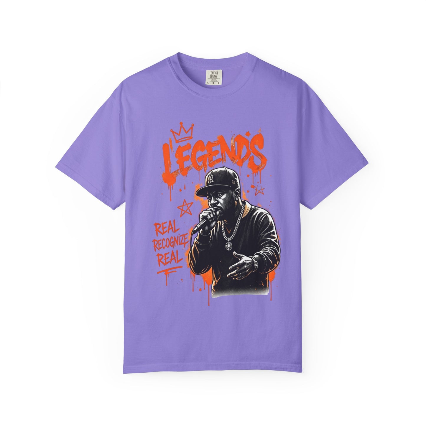Legend’s Rapper Graphic T-Shirt — “Real Recognize Real” Streetwear Tee