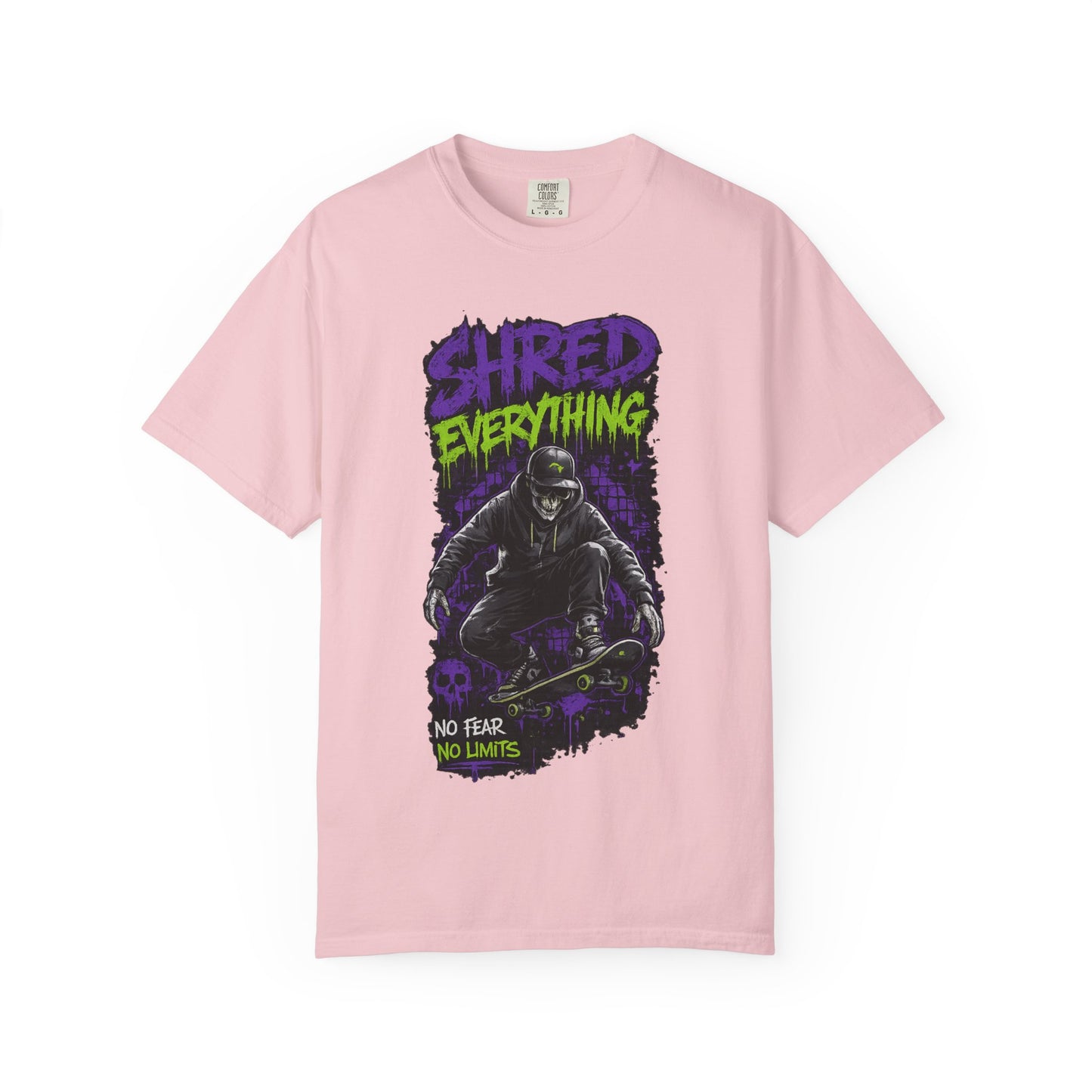 Shred Everything Skateboard T-Shirt — No Fear, No Limits Graphic Tee