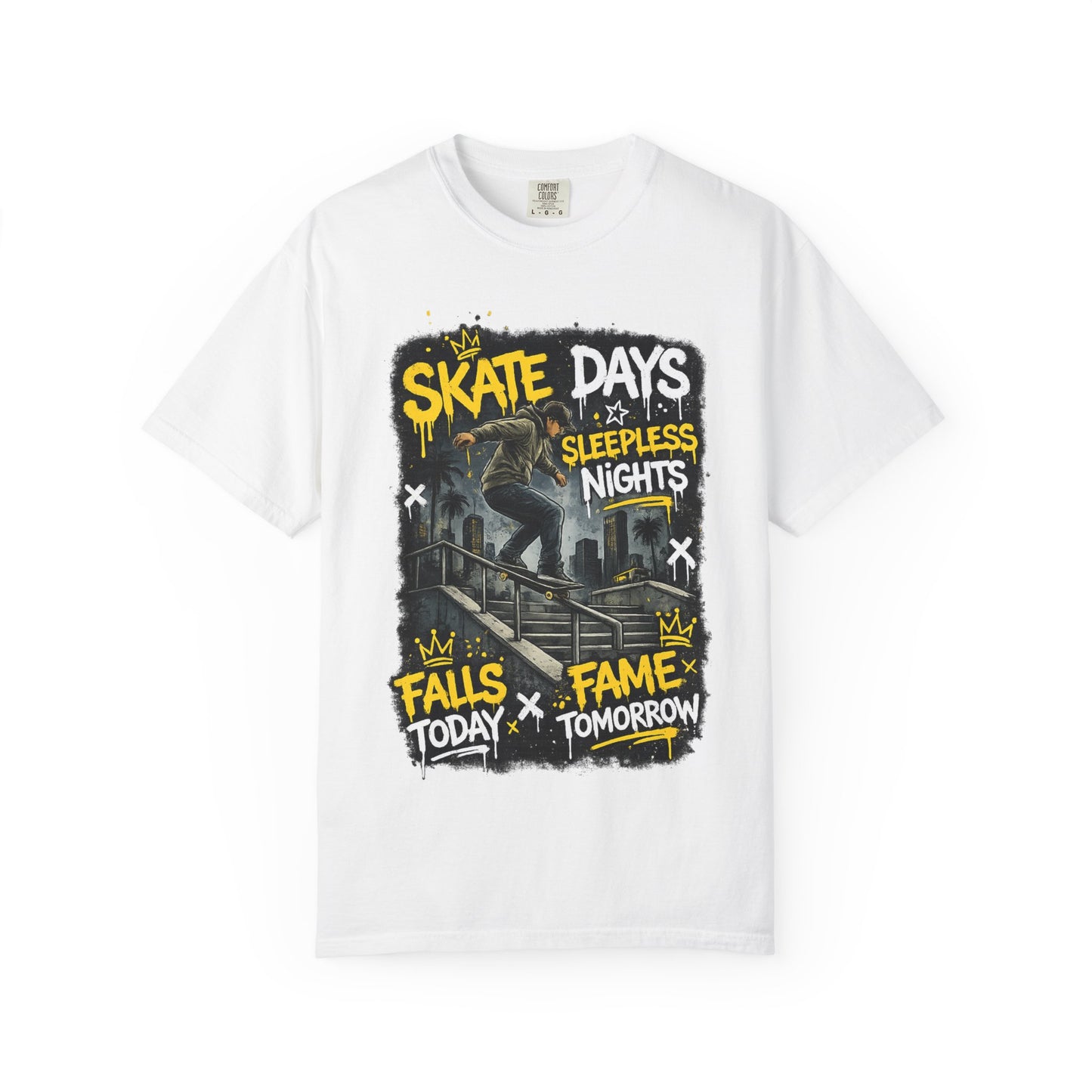 Skate Days Graphic T-Shirt — "Skate Days Sleepless Nights" Streetwear Tee