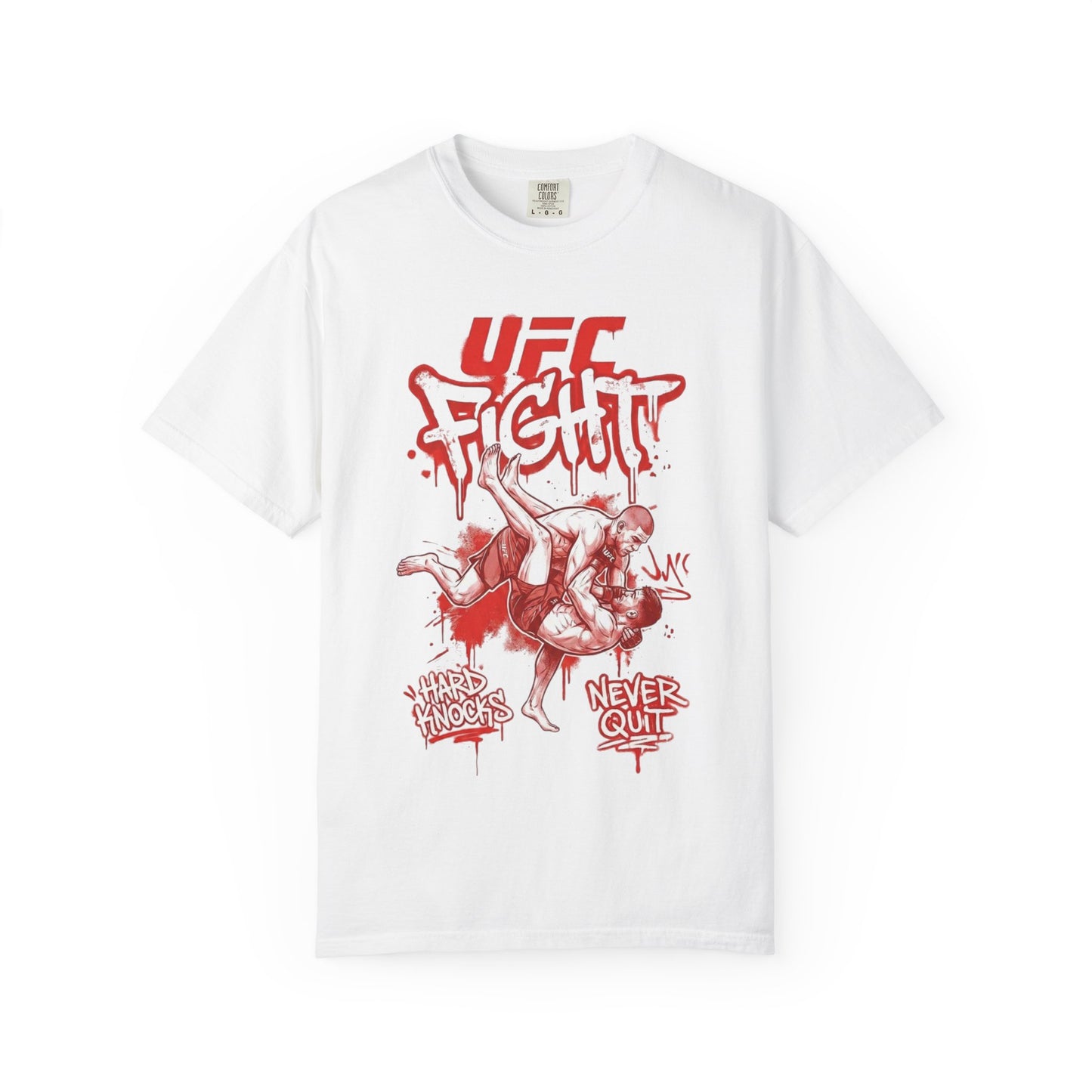 UFC Fight T-Shirt — 'Never Quit' MMA Graphic Tee
