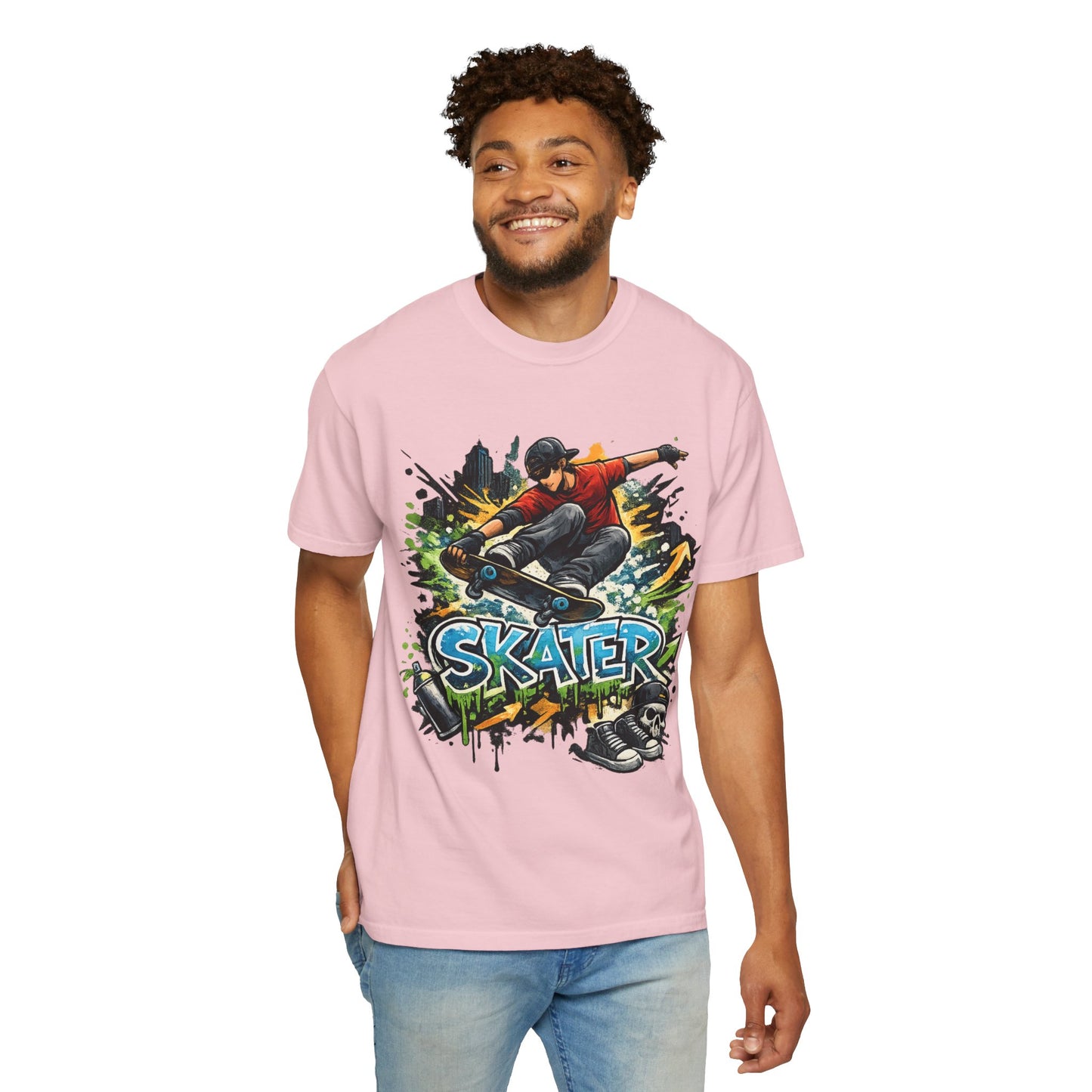 Skater Graphic T-Shirt — Urban Skateboarder Street Art Tee