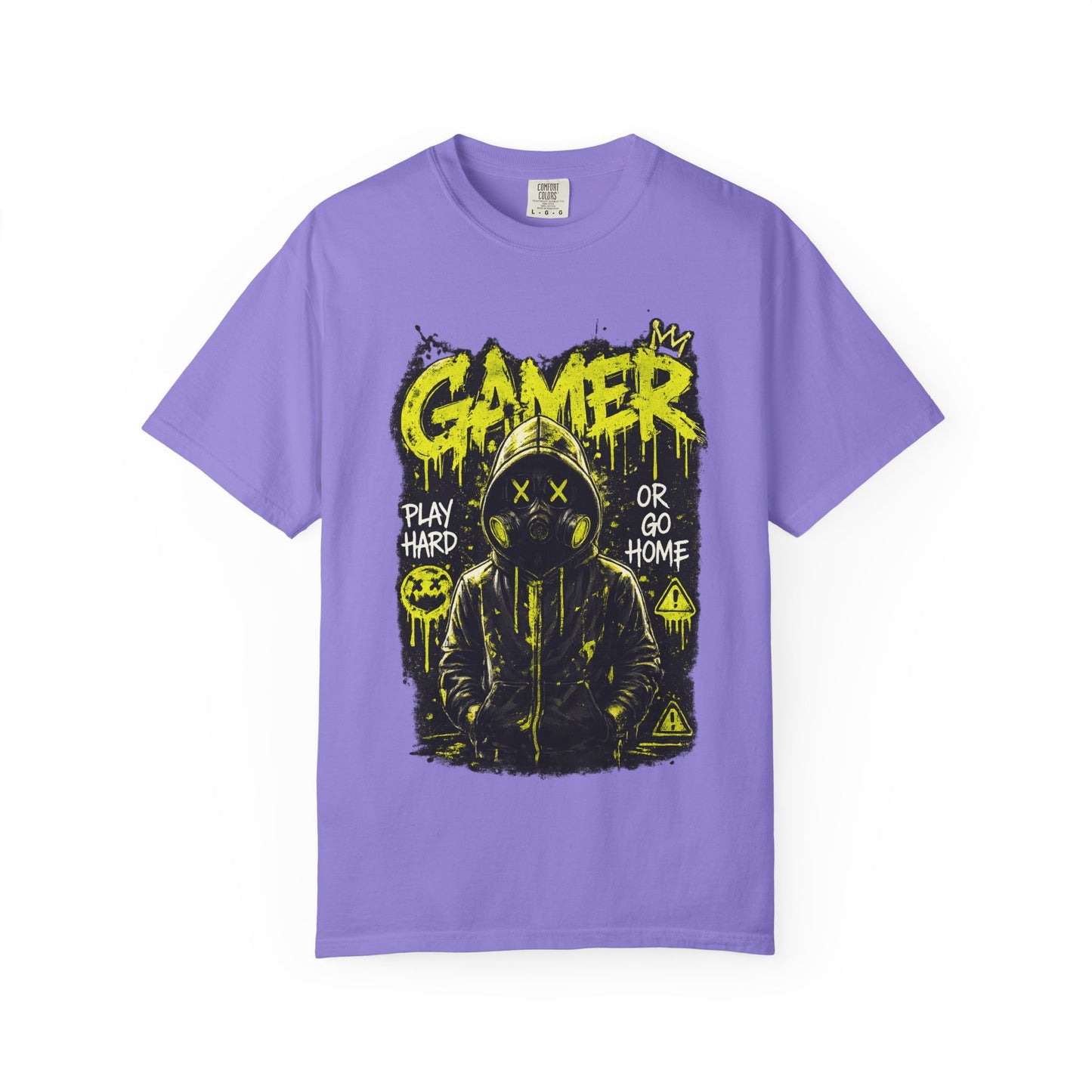 Gamer Graphic T-Shirt — "Play Hard or Go Home" Neon Streetwear