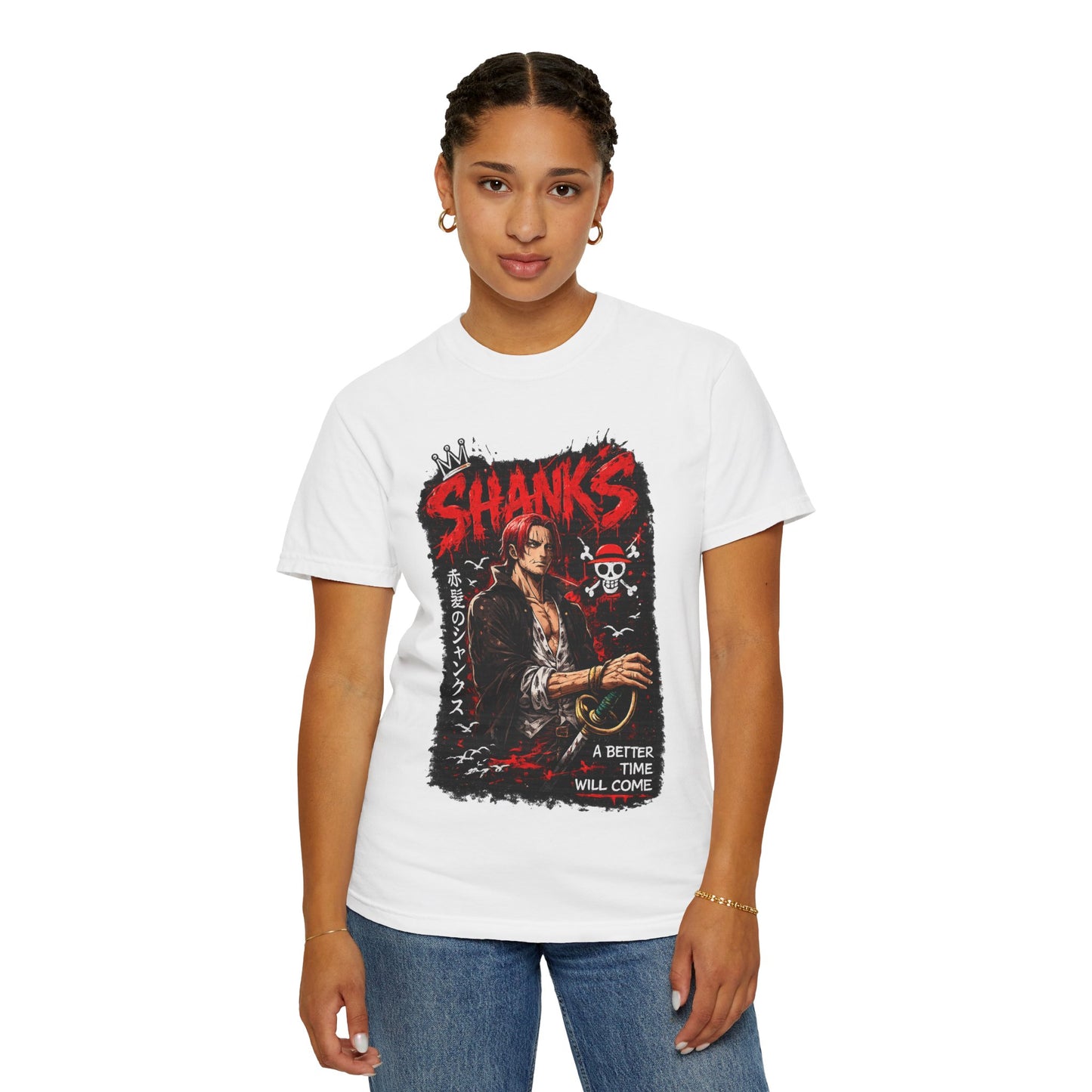 Shanks Anime Pirate Graphic T-Shirt — "A Better Time Will Come"