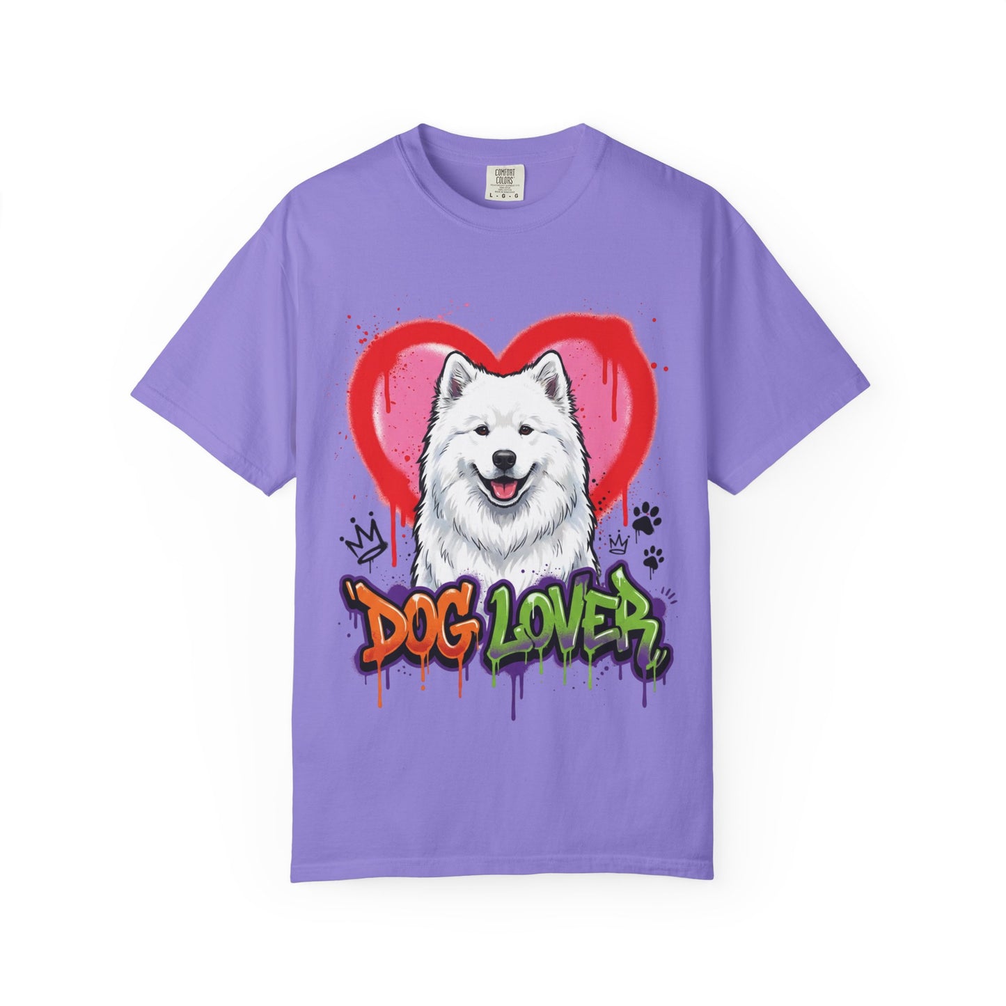 Dog Lover T-Shirt — Cute Samoyed Heart Graphic Tee