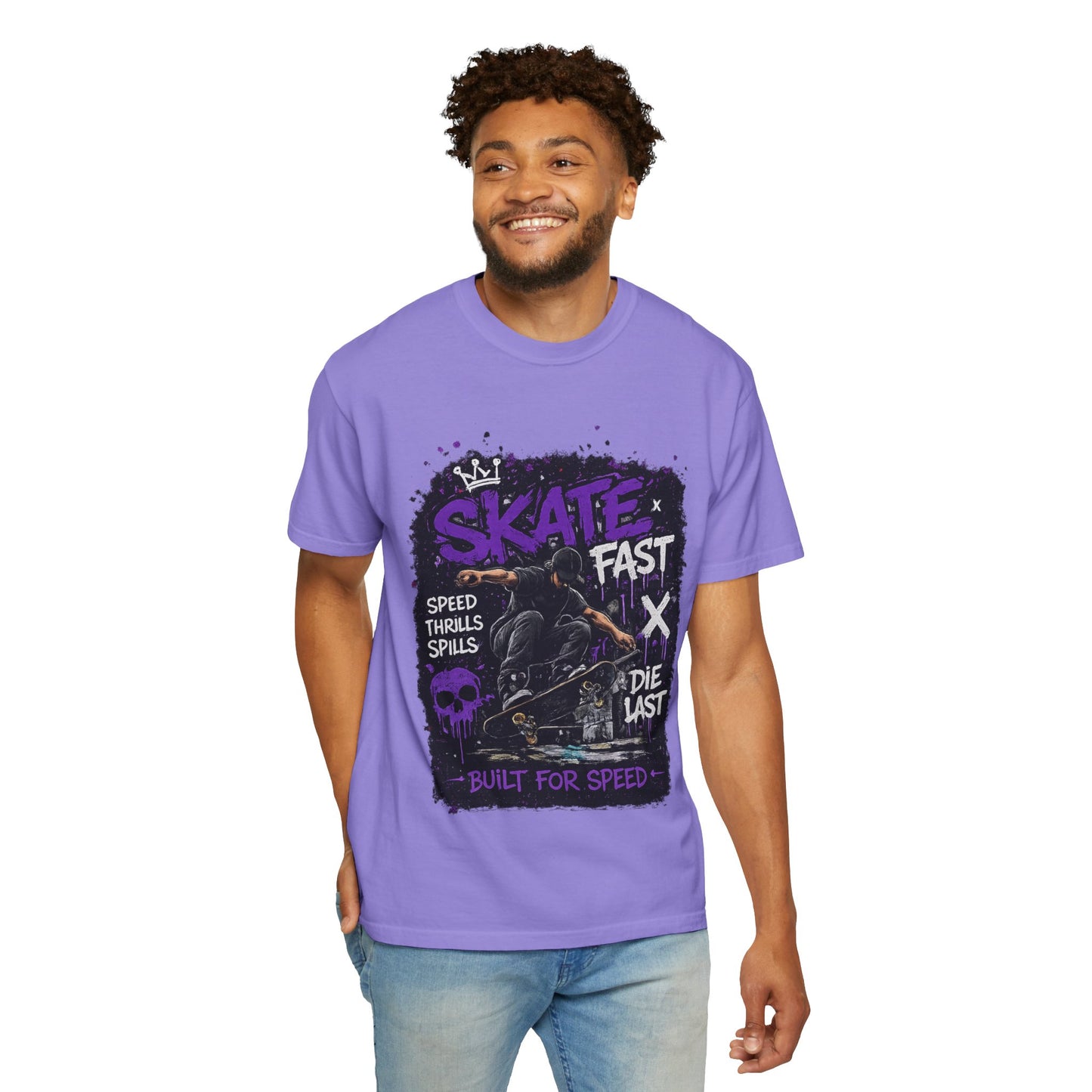 Skate Fast Skateboard T‑Shirt — "Built for Speed" Graphic Tee