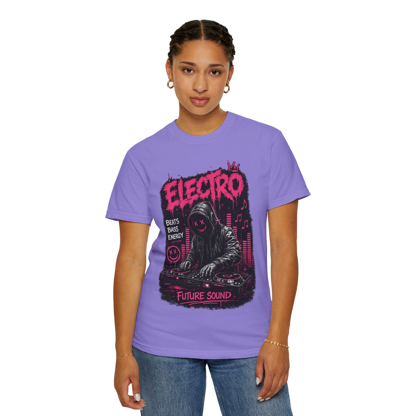 Electro DJ Graphic T-Shirt — "Future Sound" Music Neon Rave Tee