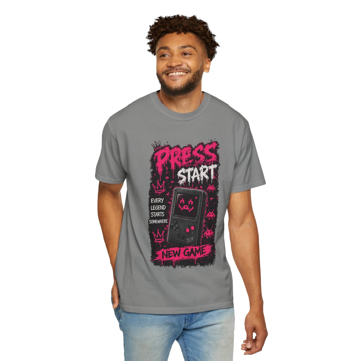Press Start New Game T-Shirt — Retro Gamer Graphic Tee
