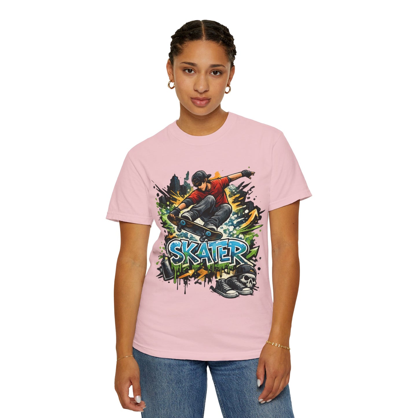 Skater Graphic T-Shirt — Urban Skateboarder Street Art Tee
