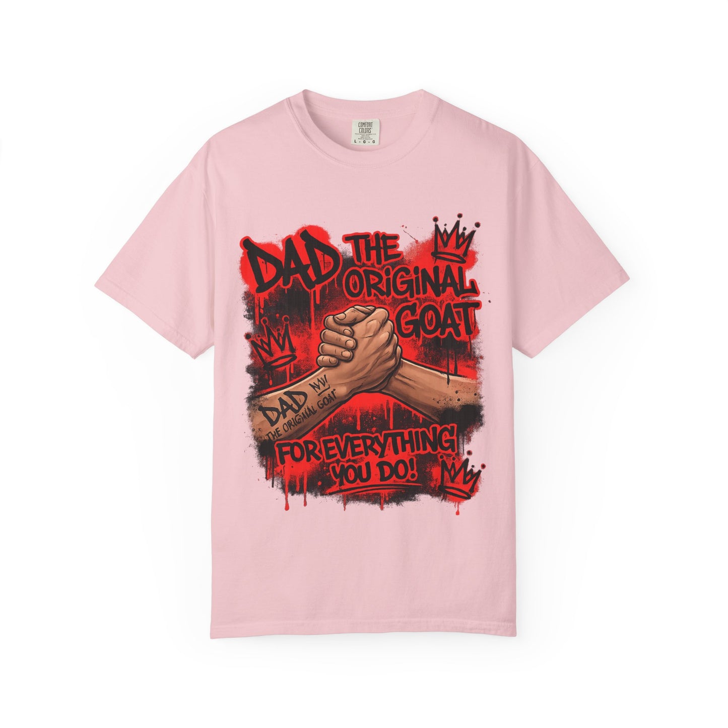 The Original GOAT Dad T-Shirt | Arm Wrestle Graphic Fathers Day Shirt