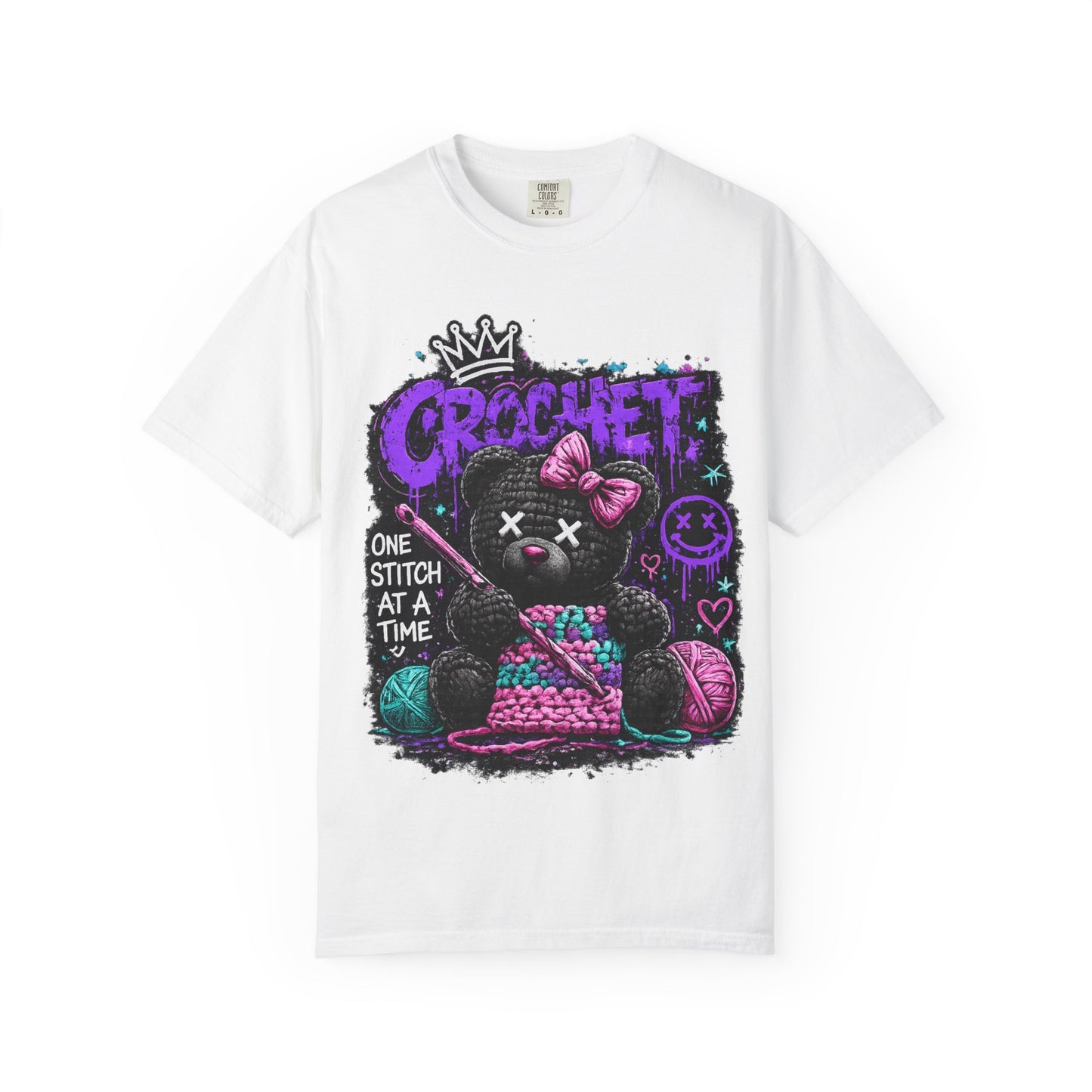 Crochet Voodoo Bear T-Shirt — "One Stitch at a Time" Crochet Graphic Tee