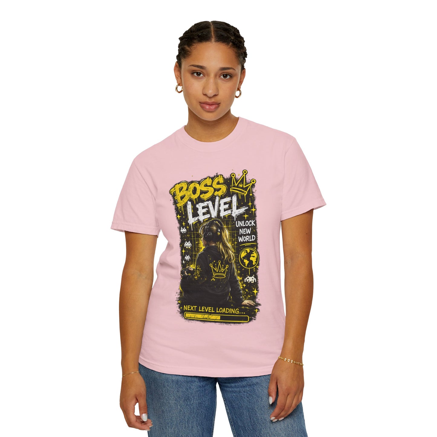 Boss Level T-Shirt — "Boss Level: Next Level Loading" Graphic Tee for Gamers & Leaders