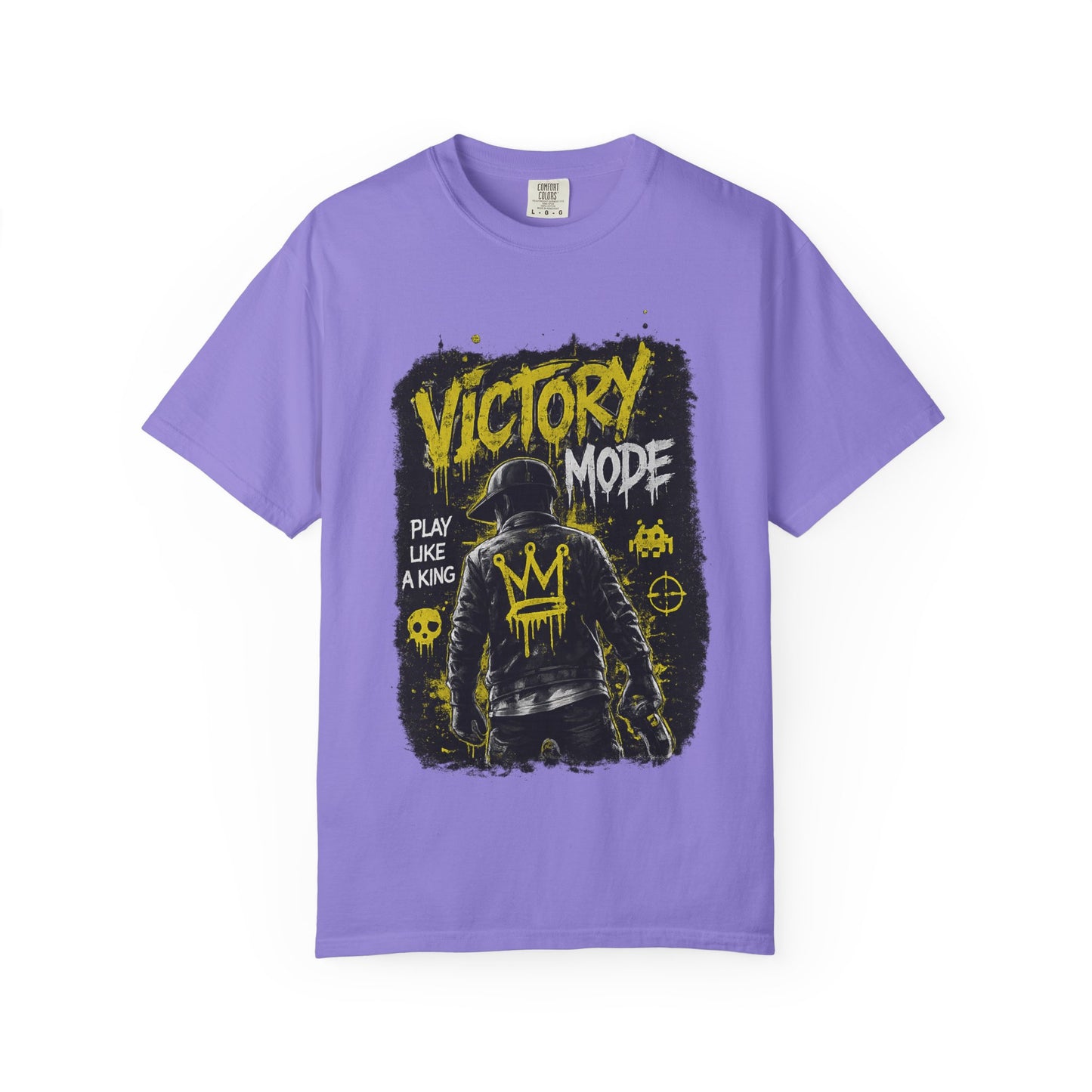 Victory Mode T-Shirt — 'Play Like a King' Graphic Tee for Gamers