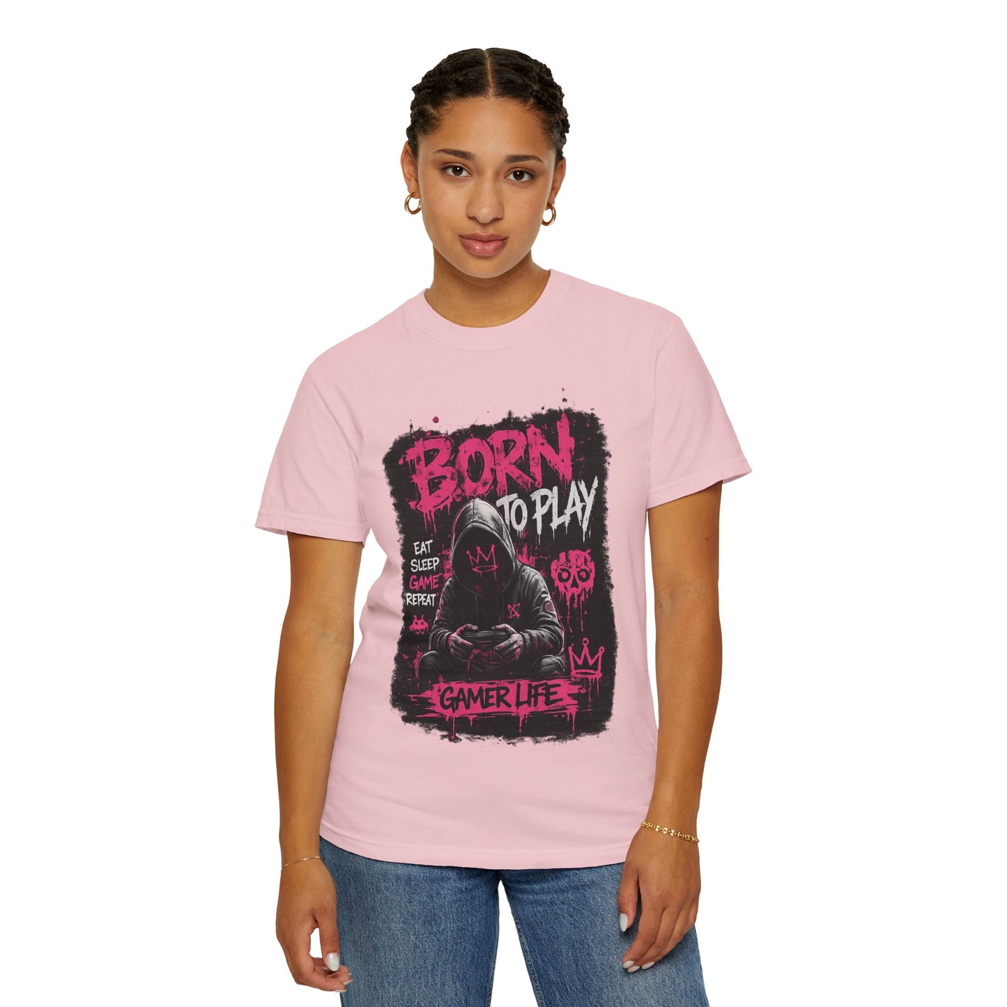 Gamer Life T-Shirt — "Born to Play" Hooded Player Graphic Tee