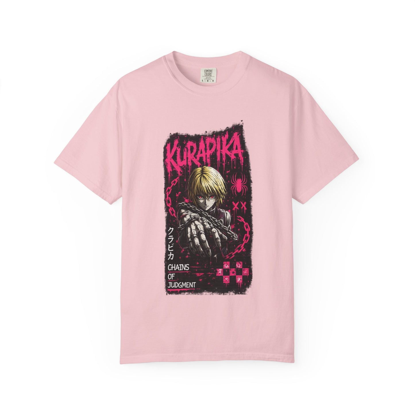 Kurapika Graphic T-Shirt — Anime Thriller 'Chains of Judgment' Tee