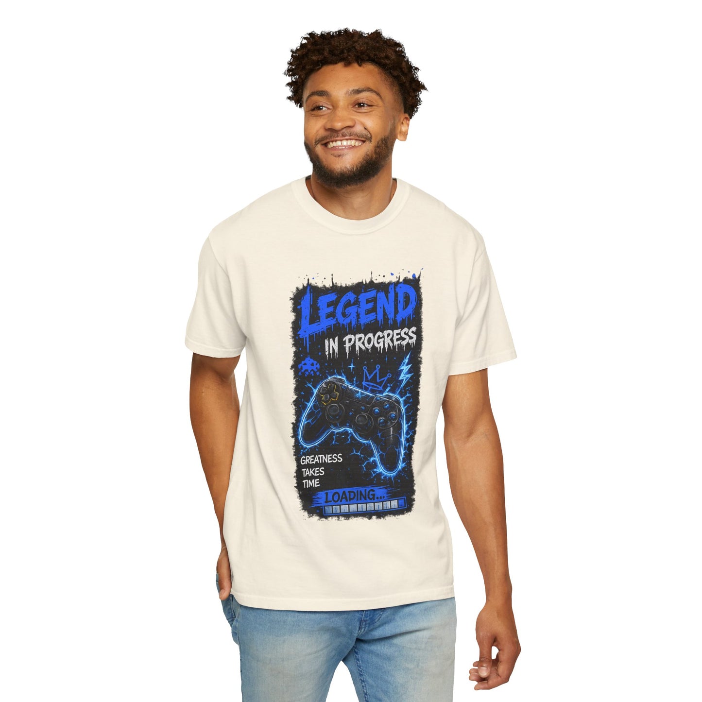 Legend in Progress Gamer T-Shirt — "Legend in Progress" Graphic Tee with Controller