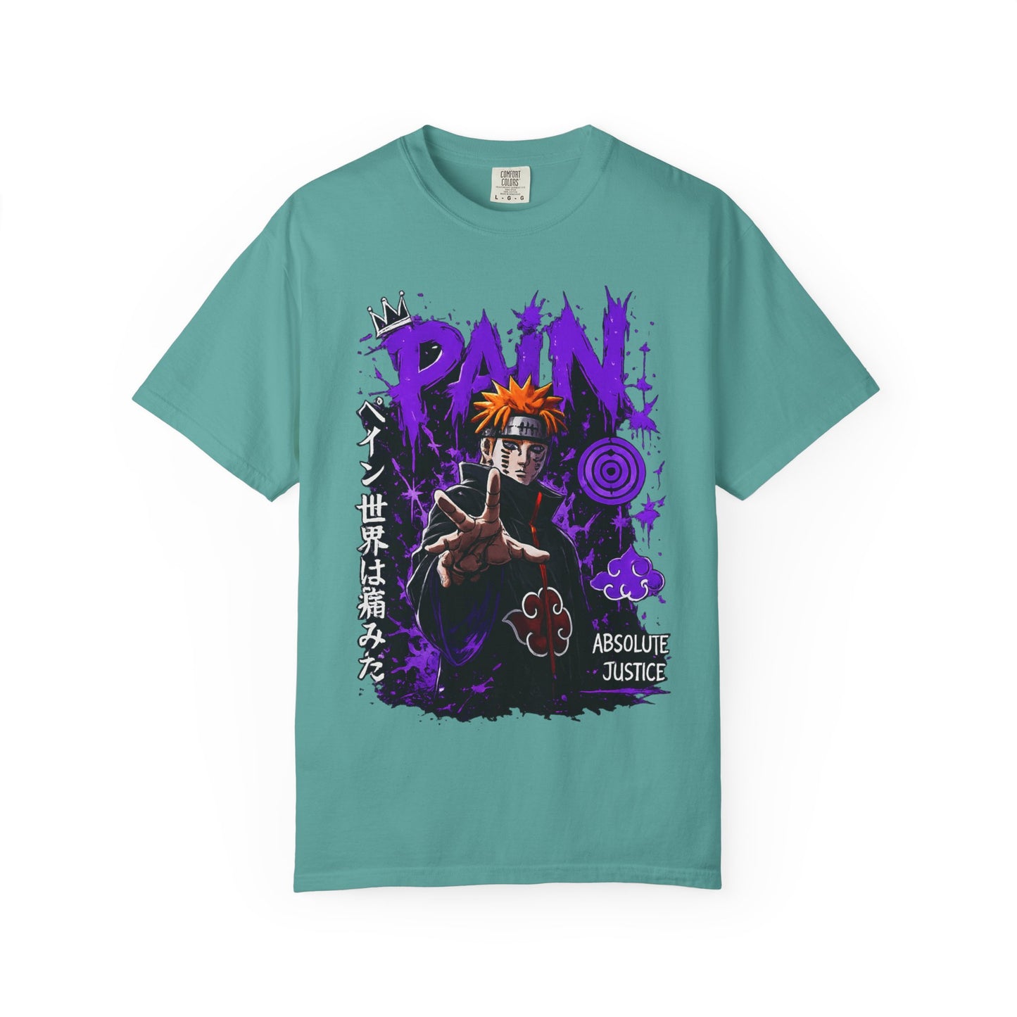 Anime Pain Graphic T-Shirt — 'Pain' & Akatsuki Design with Japanese Text