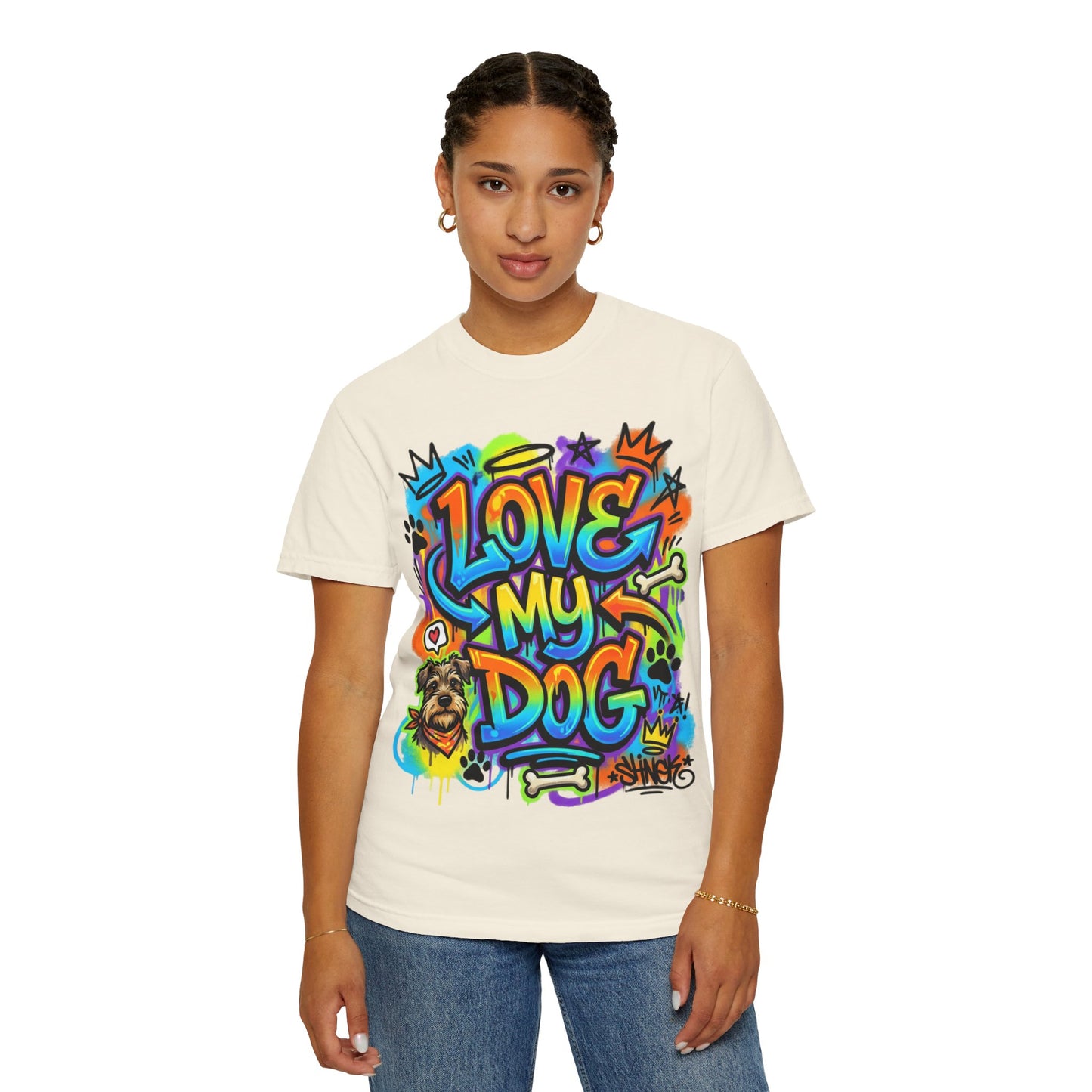 Love My Dog Graffiti T-Shirt