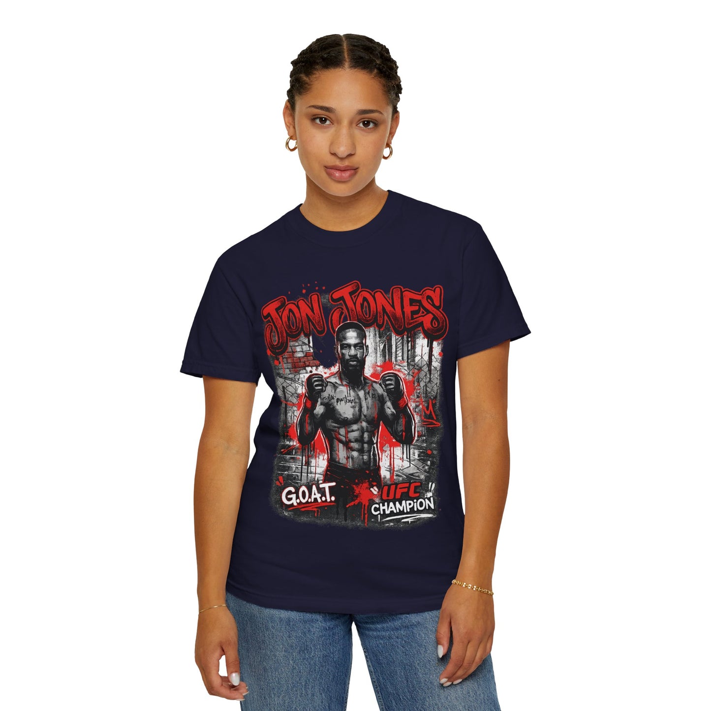 Boxing Champion Graphic T-Shirt — 'G.O.A.T. UFC Champion' Streetwear Tee