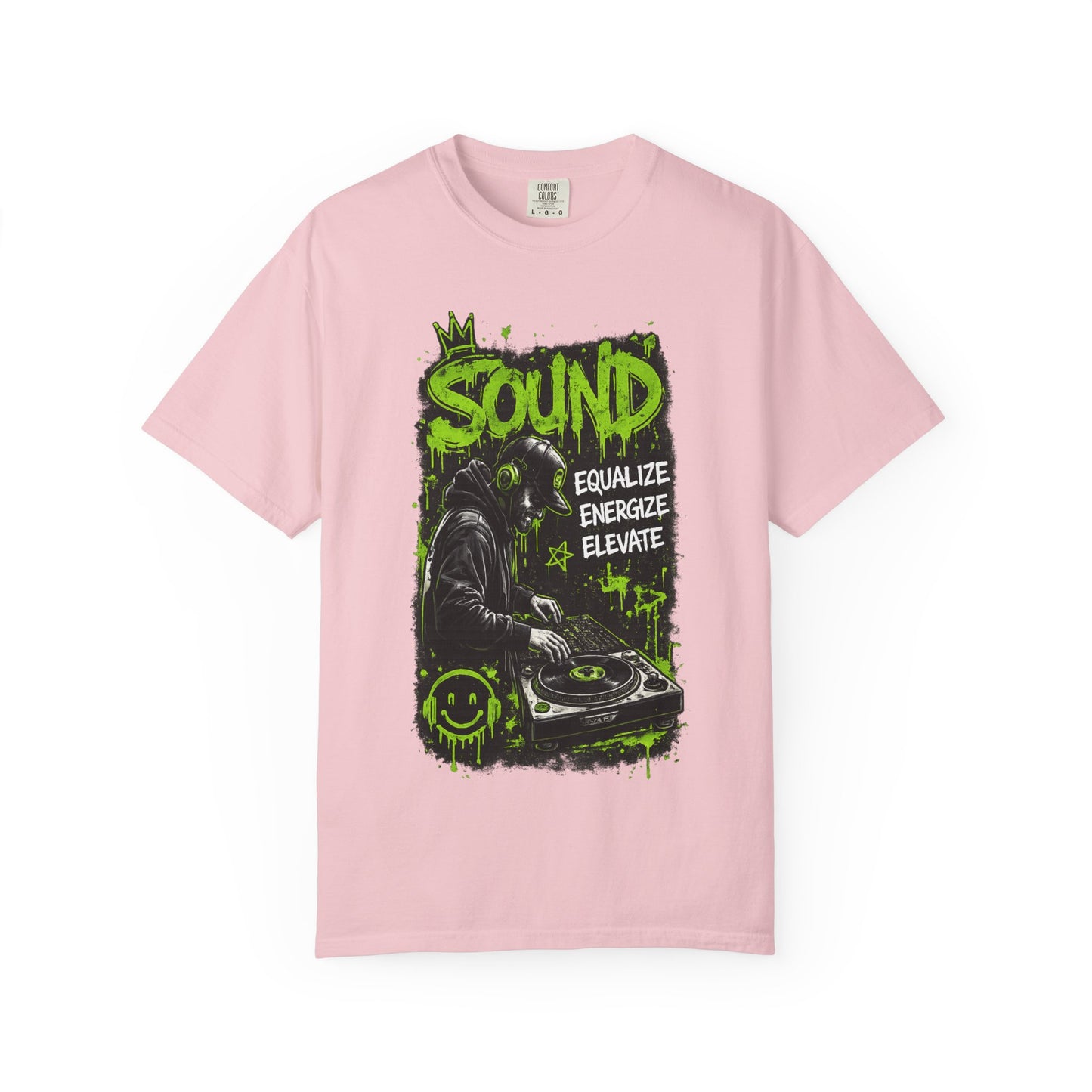 Sound DJ T-Shirt — "Sound: Equalize, Energize, Elevate" Graphic Tee