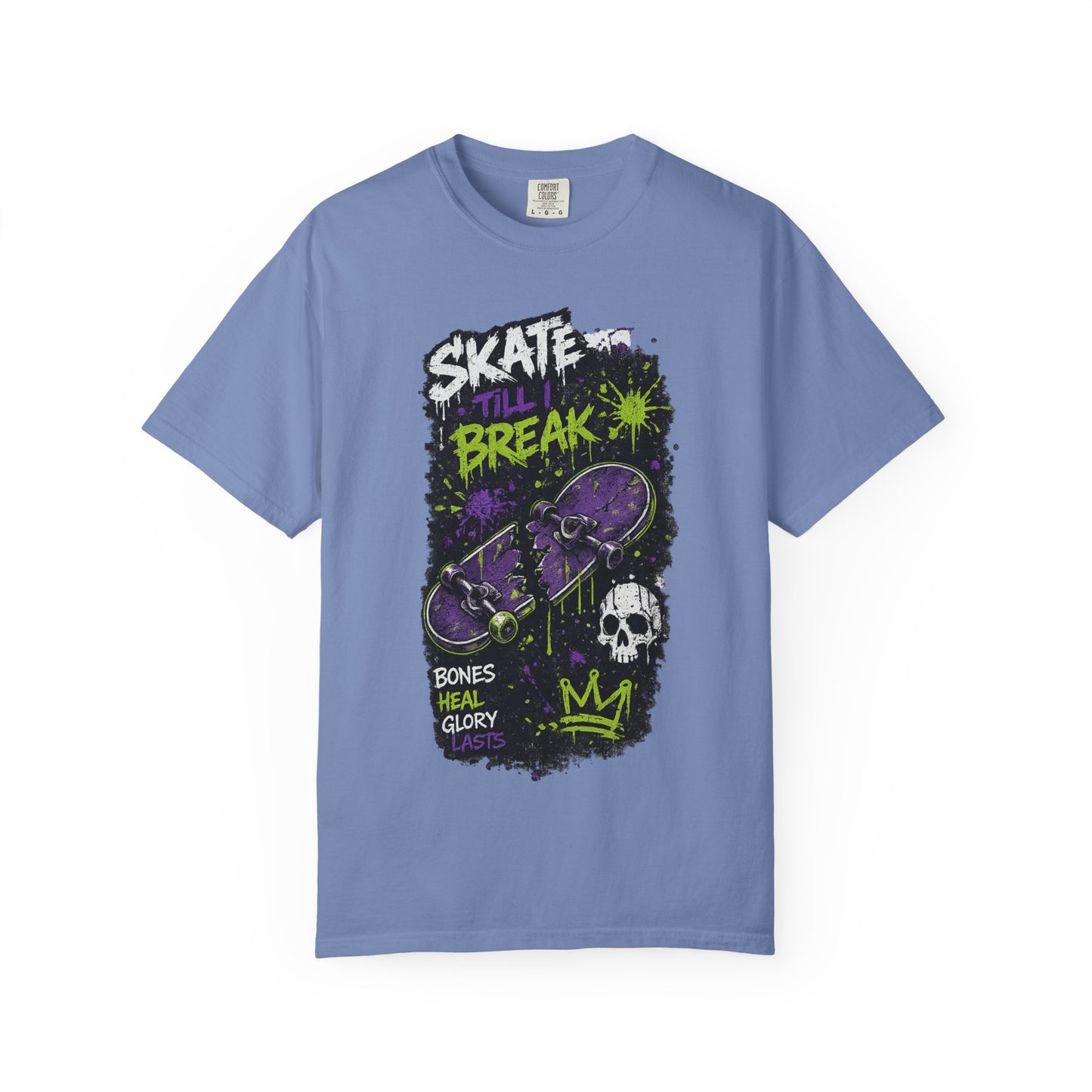 Skate Break Graphic T-Shirt — Skateboard Skull Streetwear