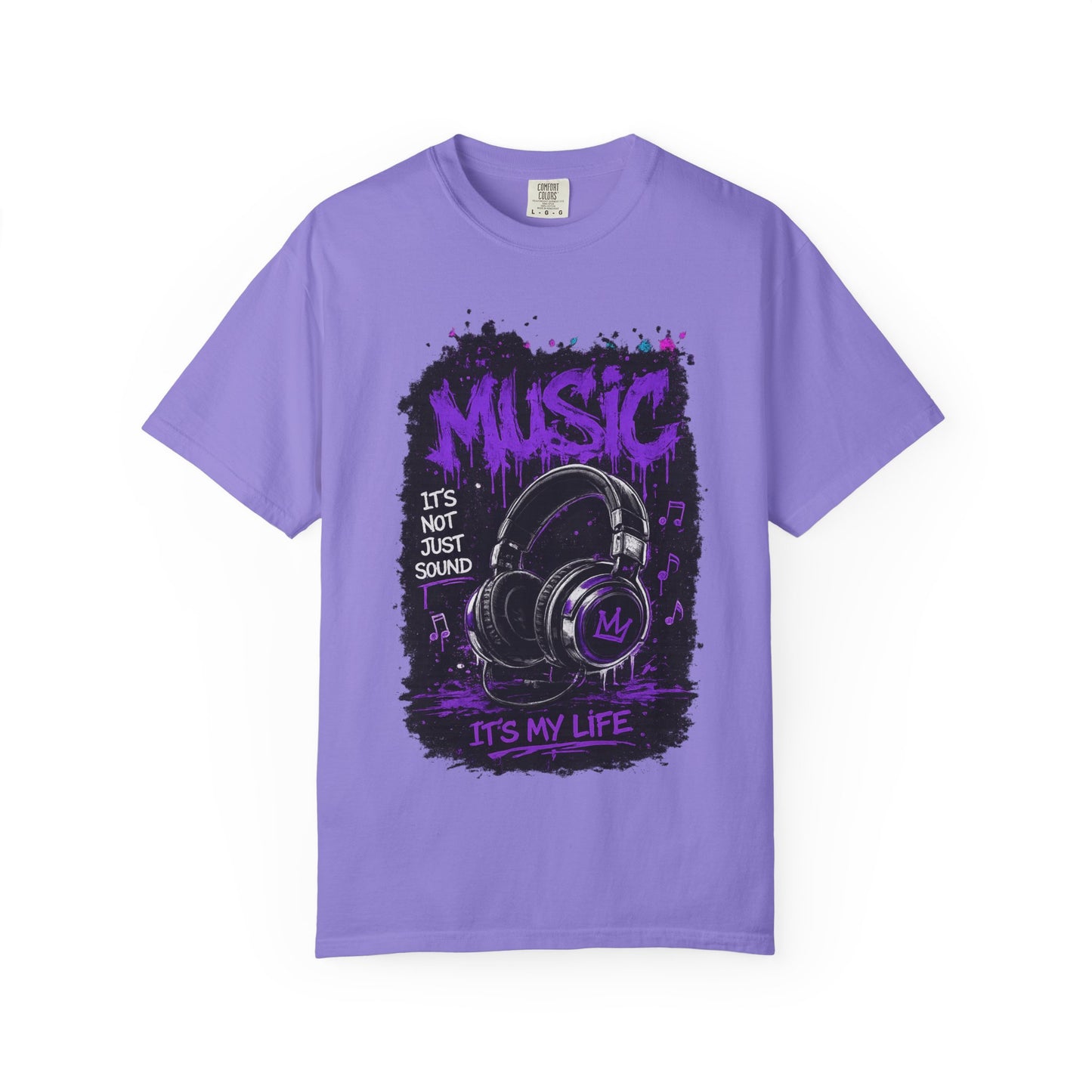 Music Is My Life T-Shirt — Headphones Graphic Tee