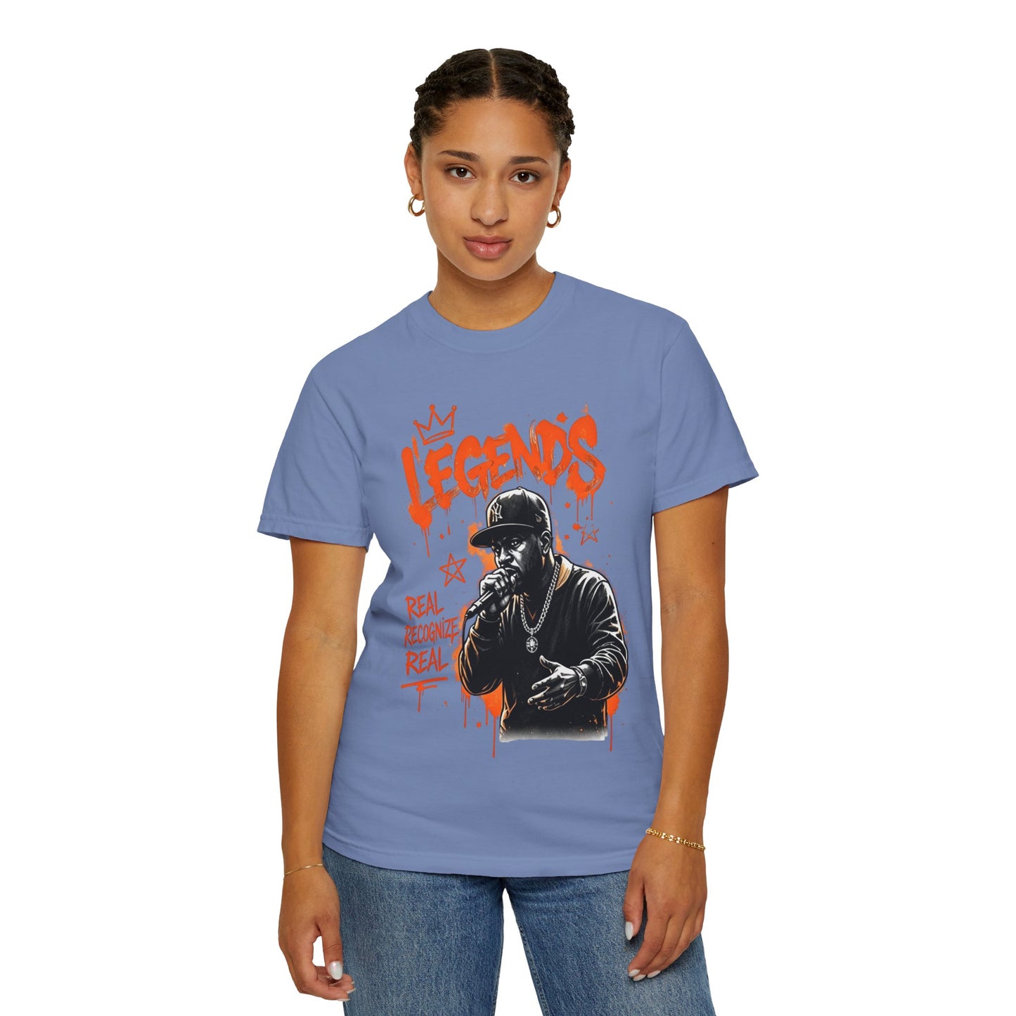 Legend’s Rapper Graphic T-Shirt — “Real Recognize Real” Streetwear Tee