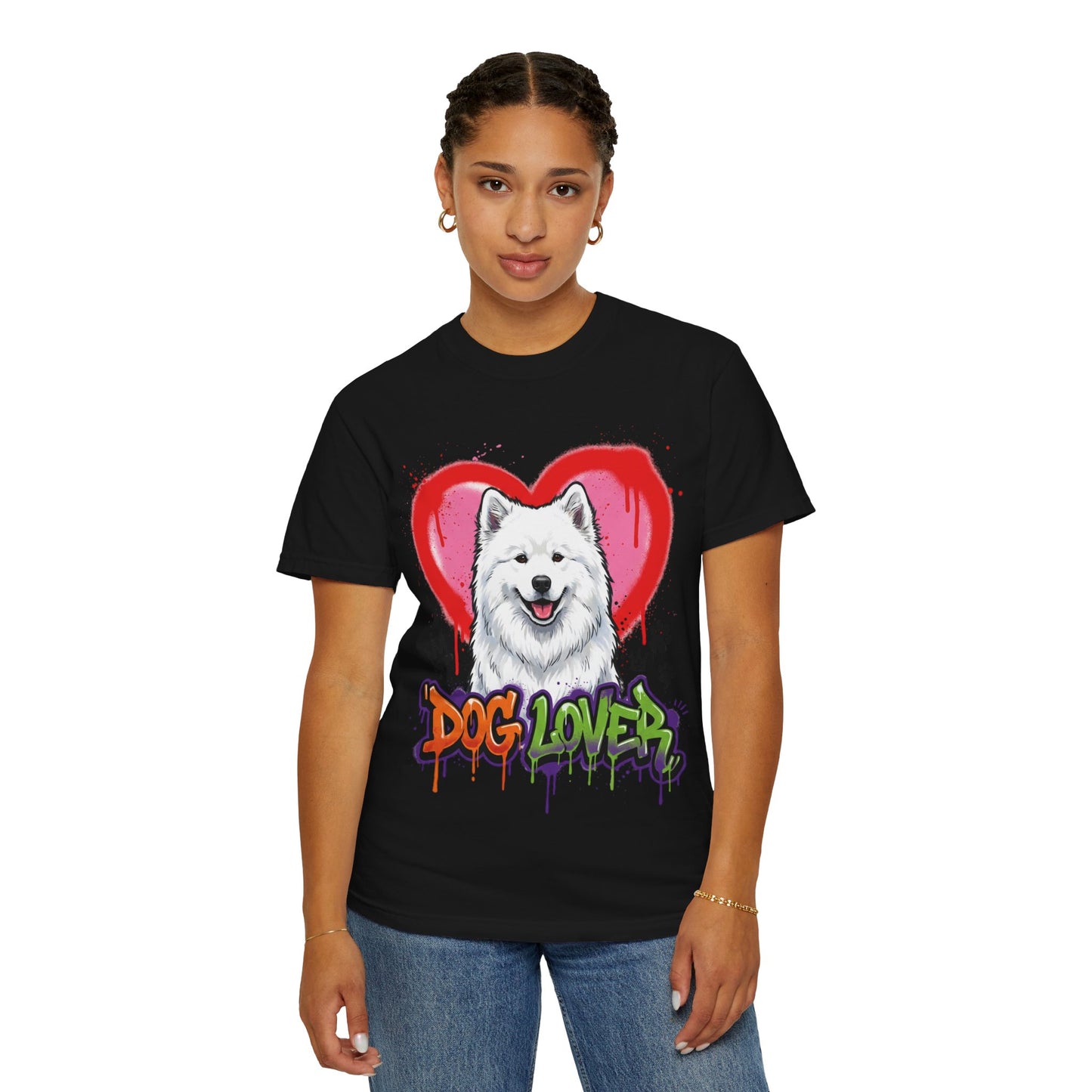 Dog Lover T-Shirt — Cute Samoyed Heart Graphic Tee