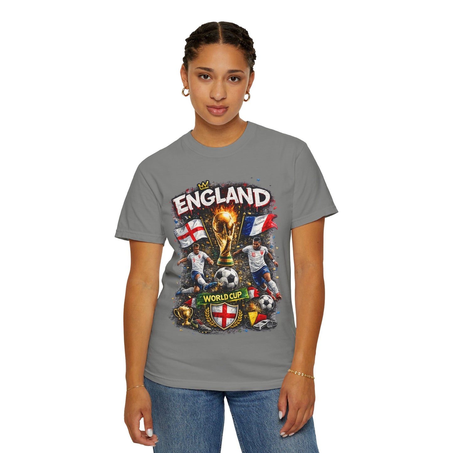 England World Cup Soccer T-Shirt | Football Trophy, St George Flags