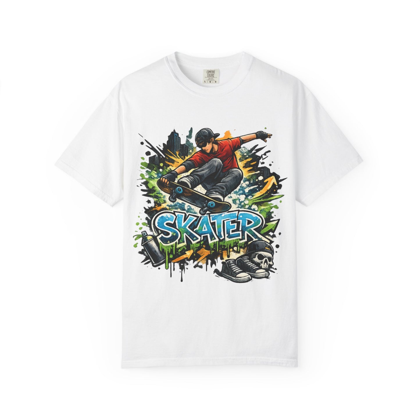 Skater Graphic T-Shirt — Urban Skateboarder Street Art Tee