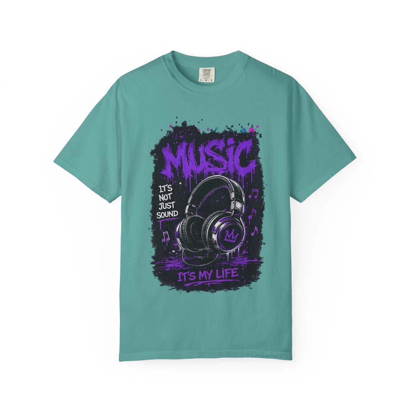 Music Is My Life T-Shirt — Headphones Graphic Tee